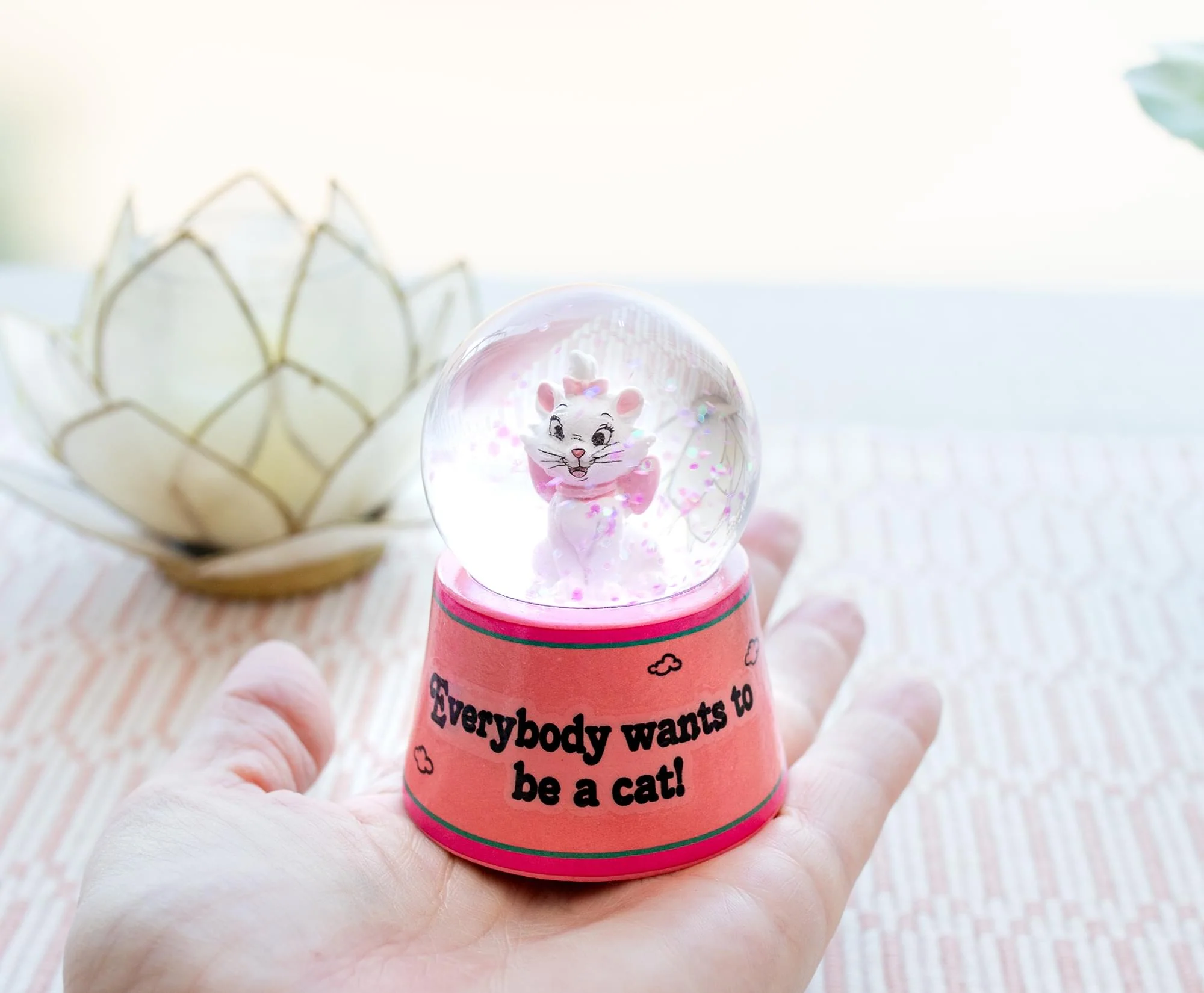 Disney Aristocats Marie "Everybody Wants To Be A Cat" Mini Light-Up Snow Globe - Image 9