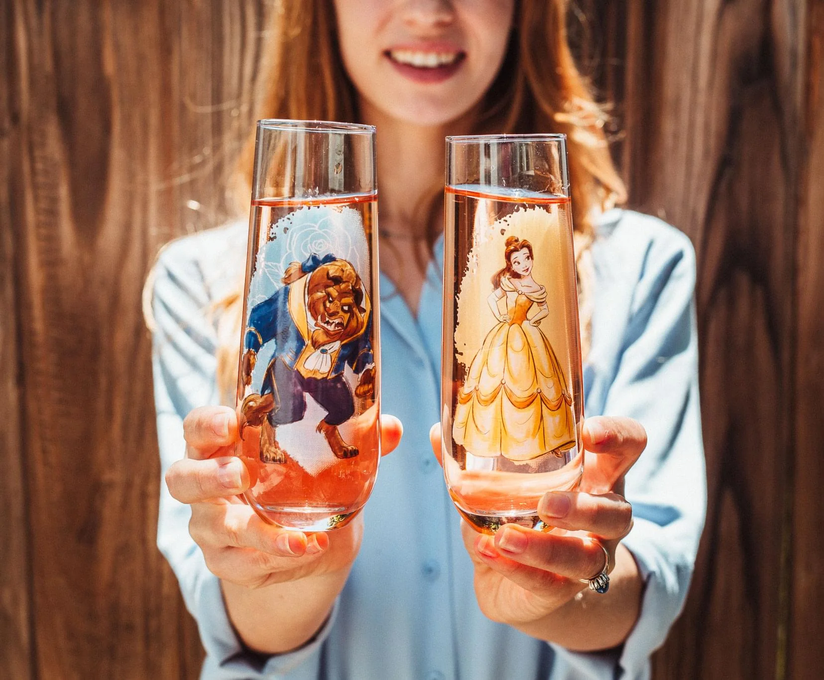Disney Beauty and the Beast 9-Ounce Stemless Fluted Glassware | Set of 2 - Image 4