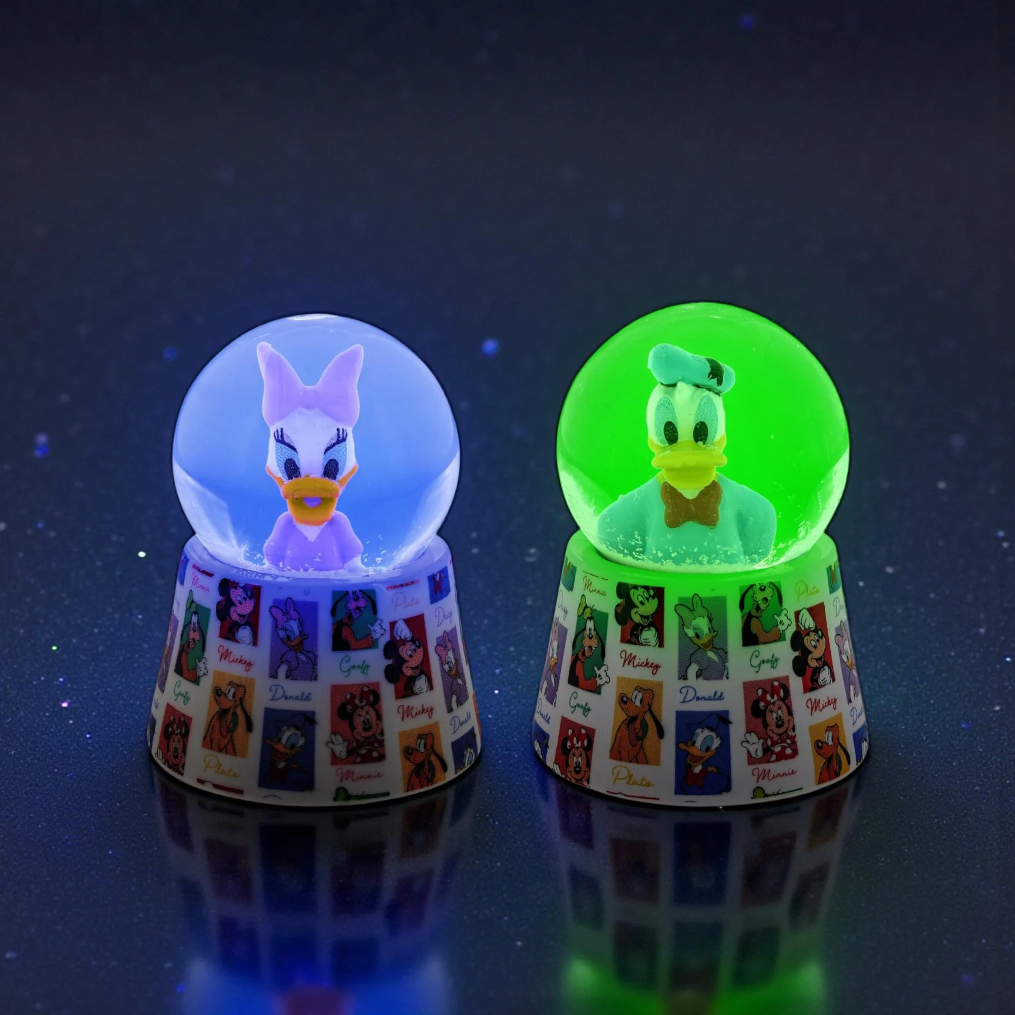 Disney Donald and Daisy Duck Mini Light-Up Snow Globes | Set of 2 - Image 2
