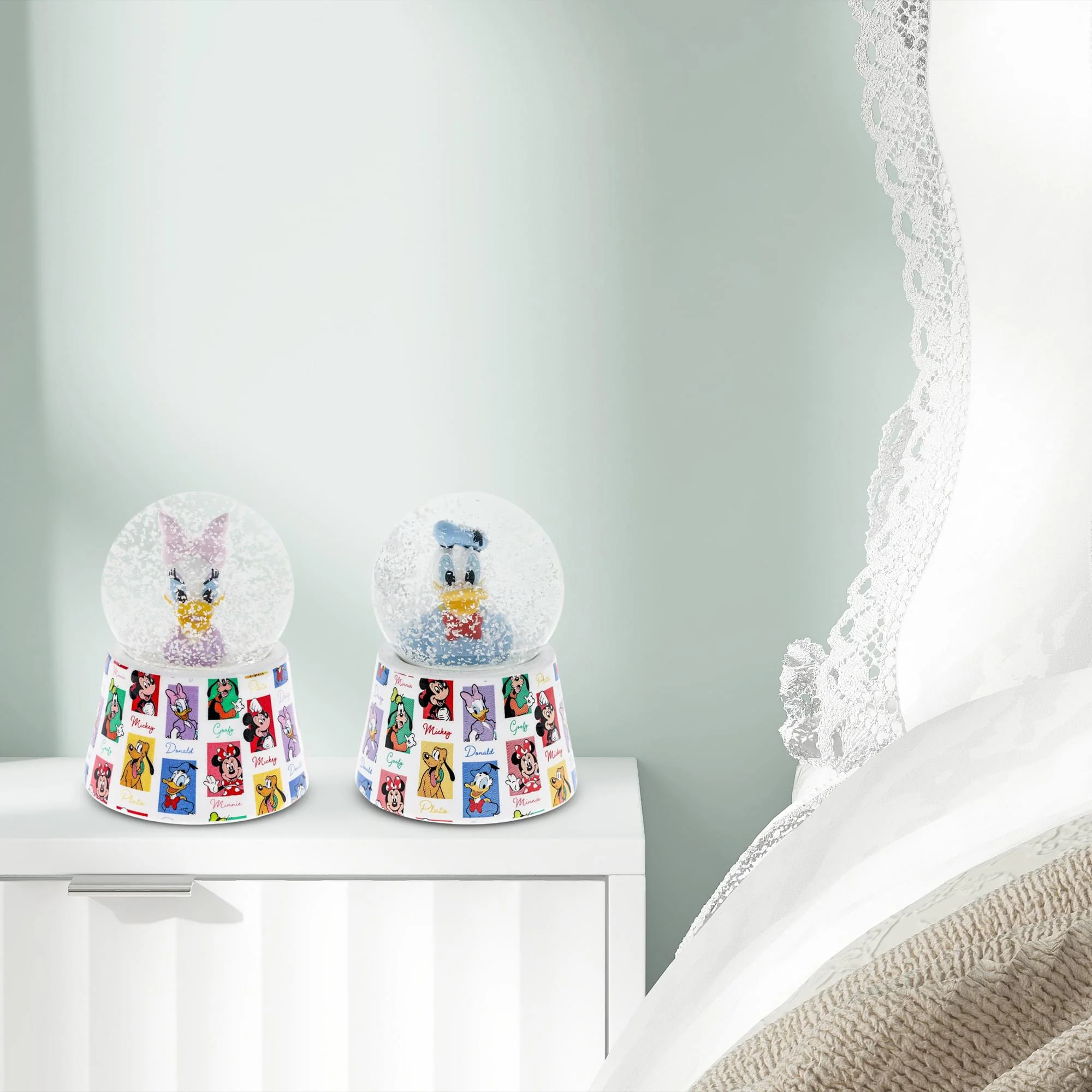 Disney Donald and Daisy Duck Mini Light-Up Snow Globes | Set of 2 - Image 5