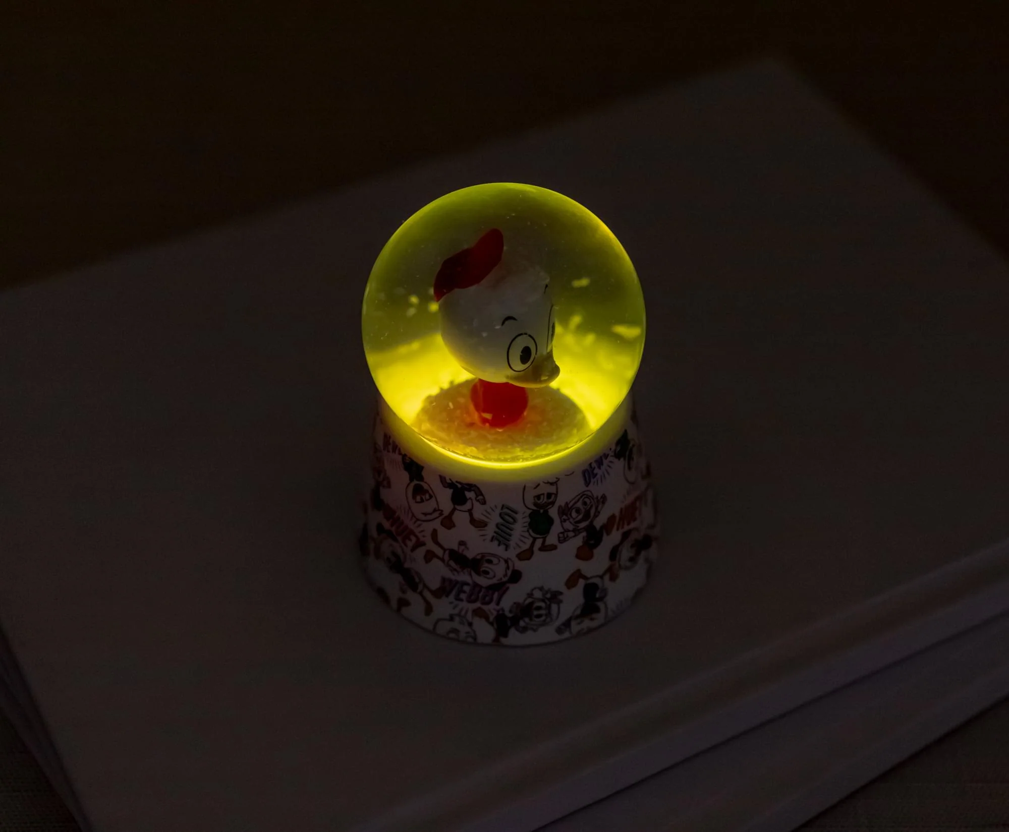 Disney Ducktales Huey Duck 3-Inch Mini Light-Up Snow Globe - Image 9