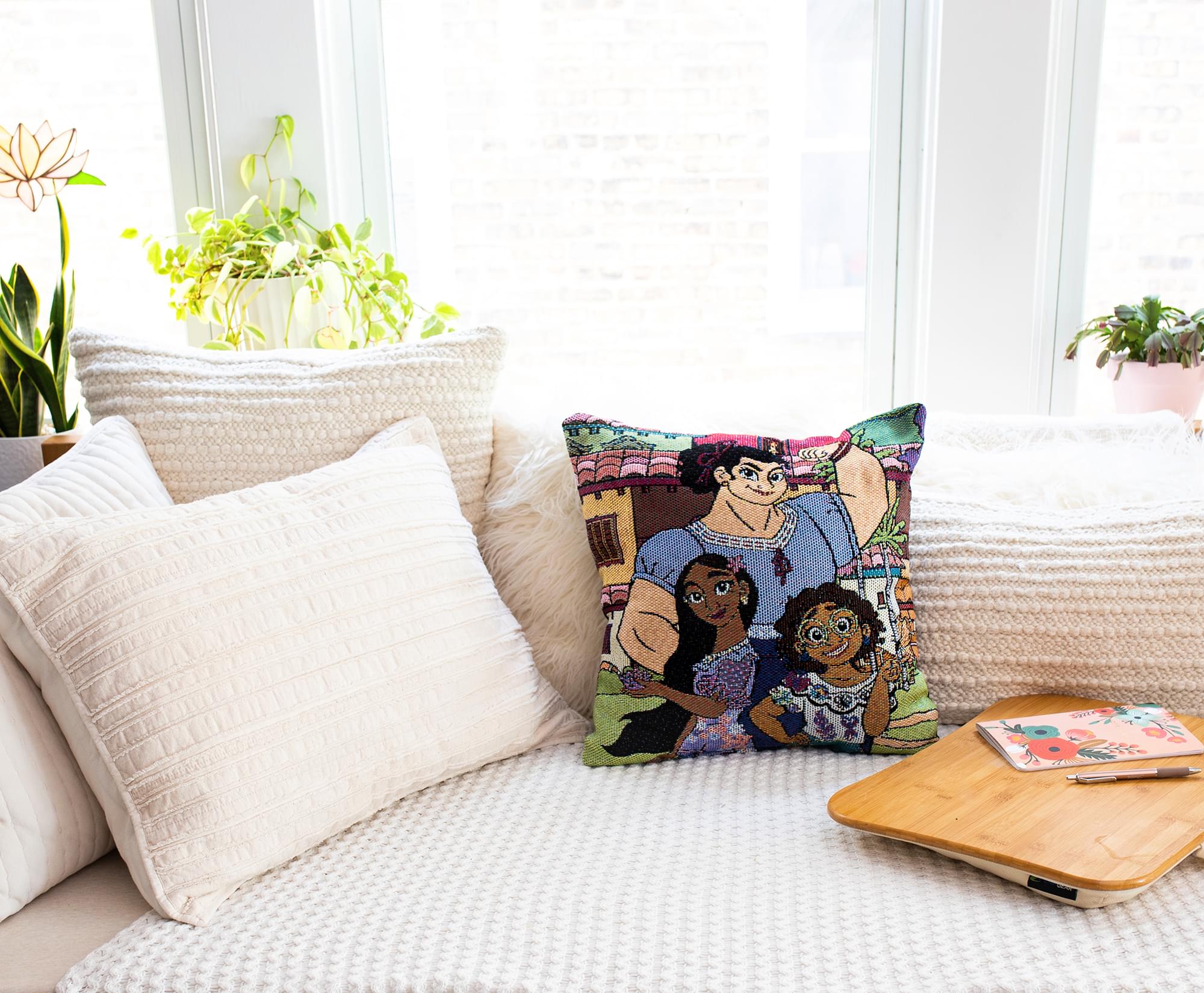 Disney Encanto Family Portrait Woven Tapestry Throw Pillow Cushion | 18 Inches - Image 6