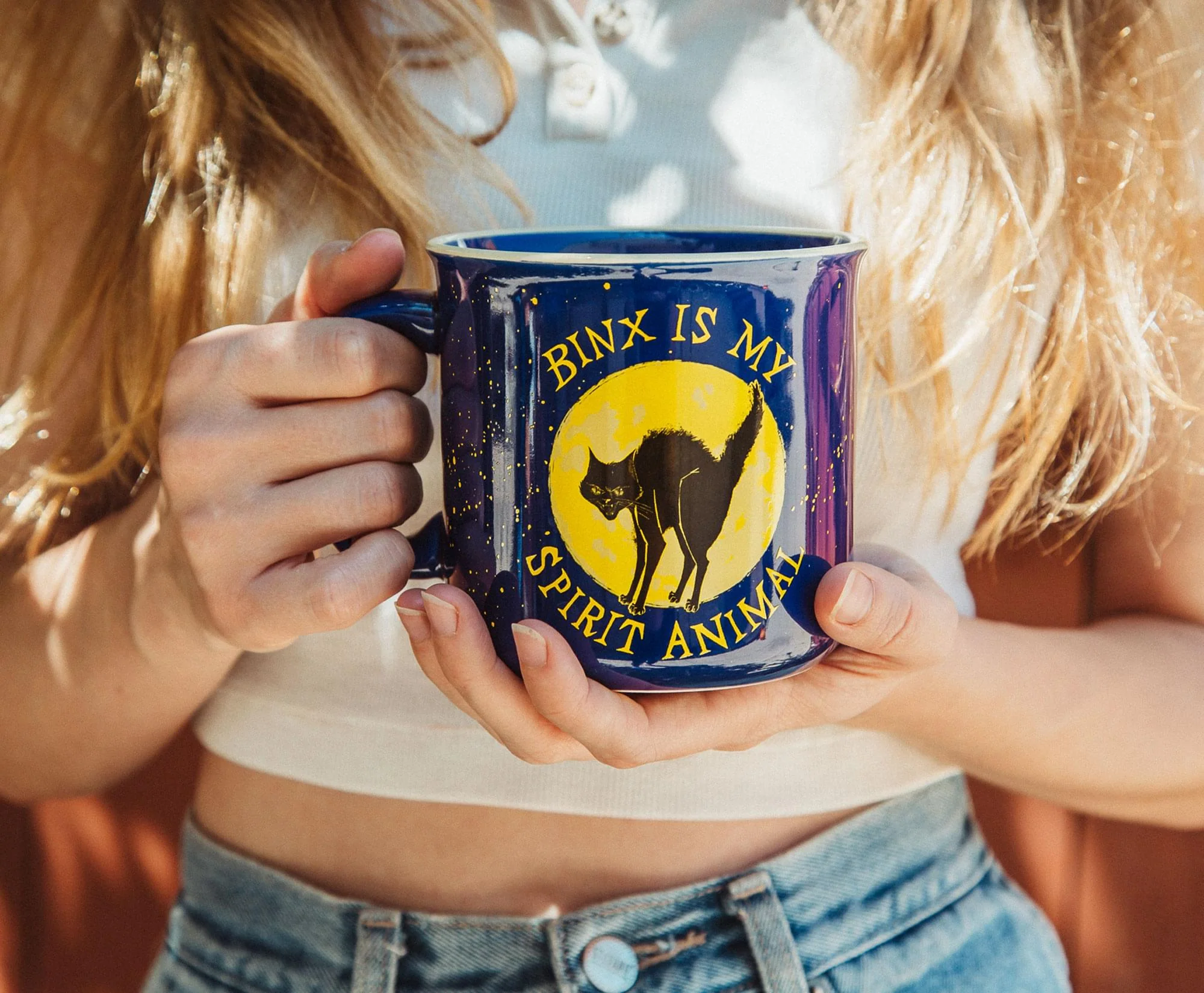 Disney Hocus Pocus "Binx Is My Spirit Animal" Ceramic Camper Mug | 20 Ounces - Image 2