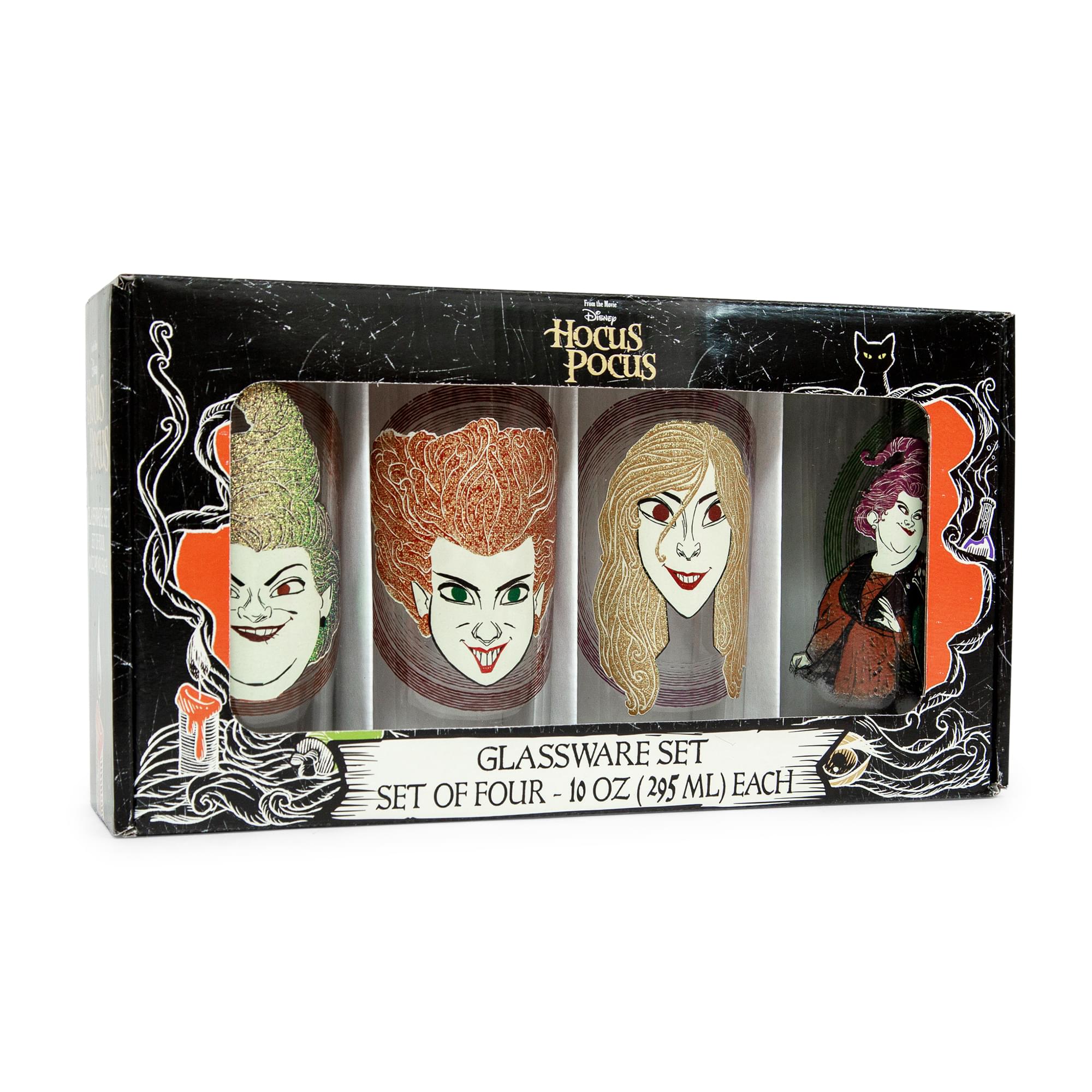 Disney Hocus Pocus Sanderson Sisters 10-Ounce Tumbler Glasses | Set of 4 - Image 2