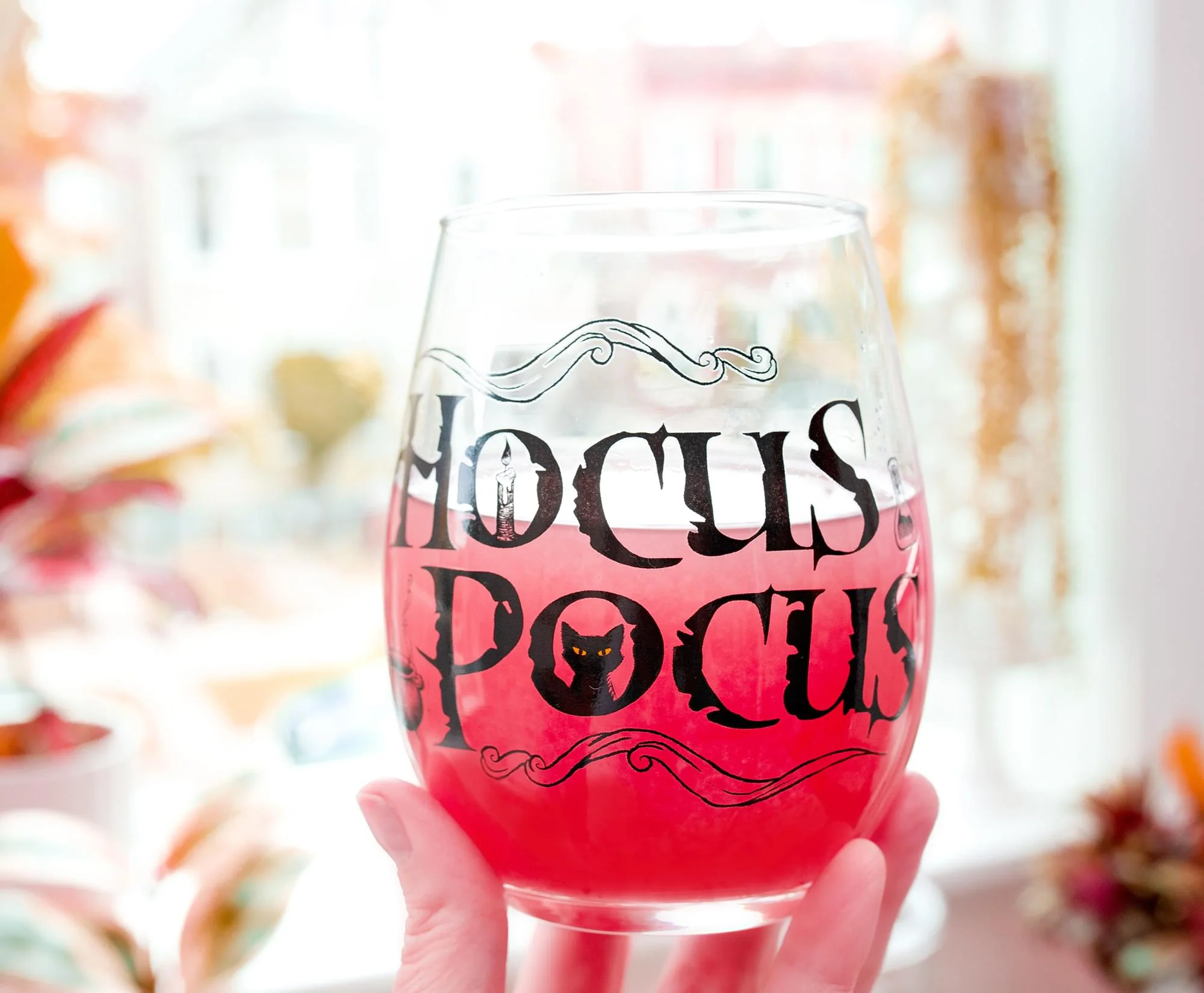 Disney Hocus Pocus Teardrop Stemless Wine Glass | Holds 20 Ounces - Image 9