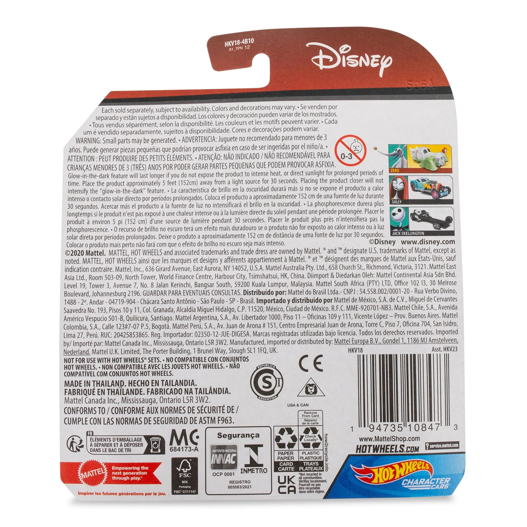 Disney Hot Wheels Character Car | Zero - Image 3