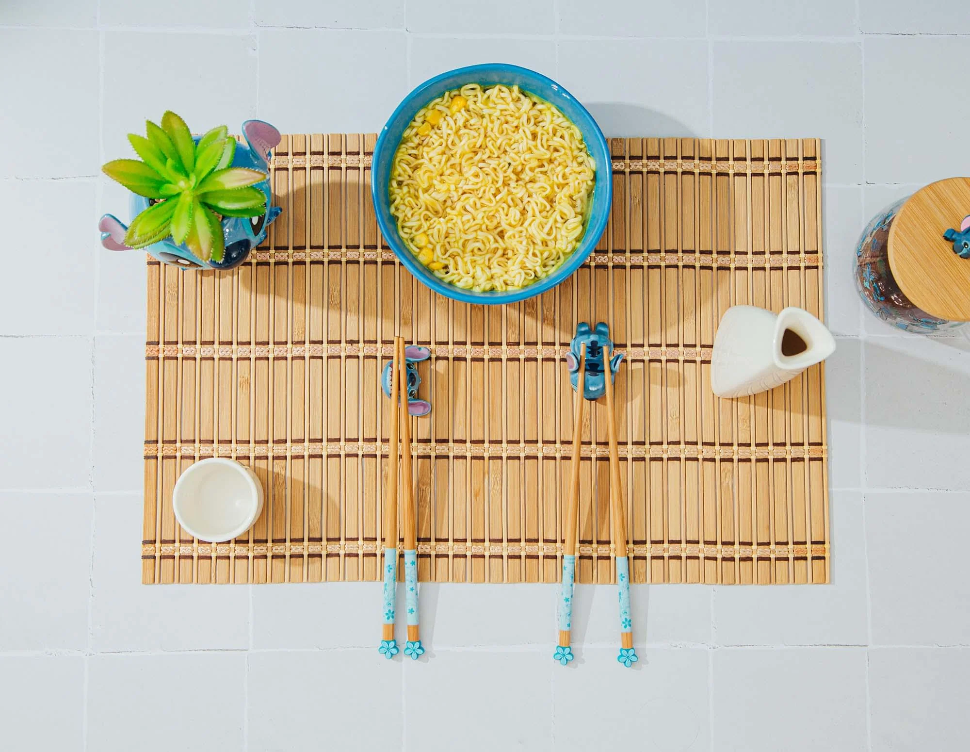 Disney Lilo & Stitch 2-Pair Wooden Chopstick Set With Ceramic Rests - Image 4