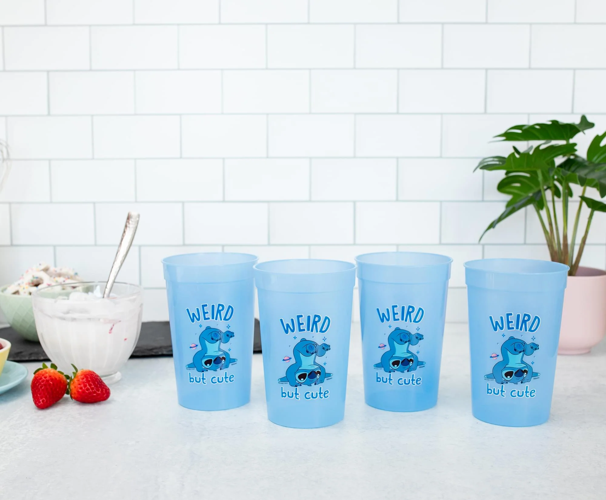 Disney Lilo & Stitch 4-Piece Color-Change Plastic Cup Set | Each Holds 15 Ounces - Image 3