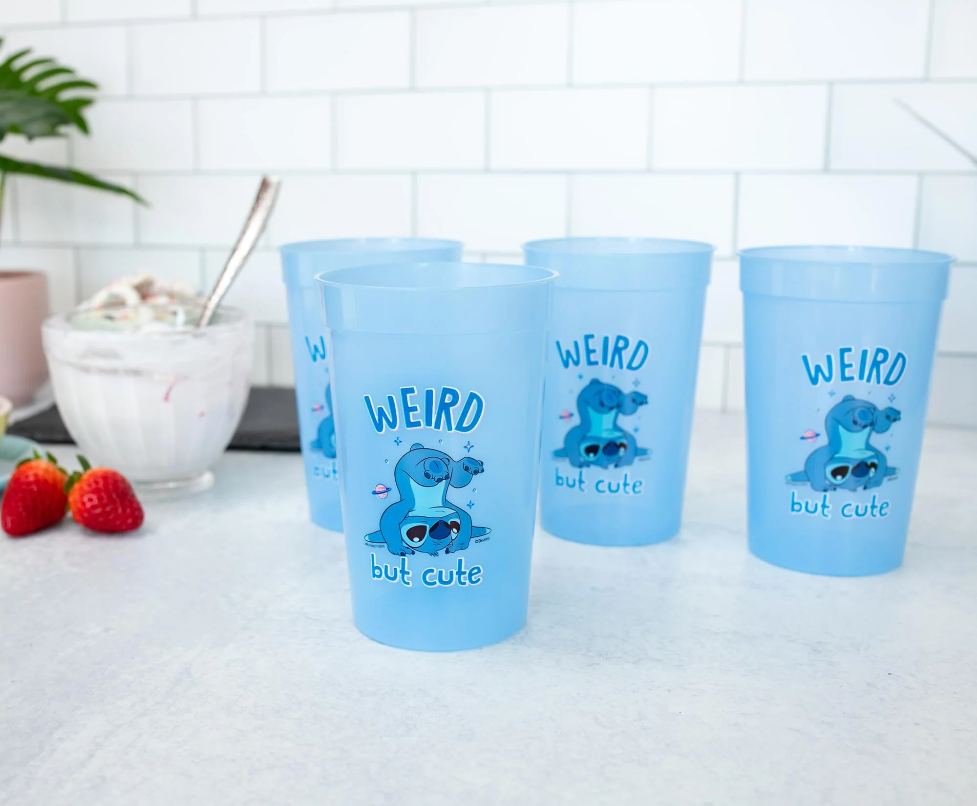 Disney Lilo & Stitch 4-Piece Color-Change Plastic Cup Set | Each Holds 15 Ounces - Image 4
