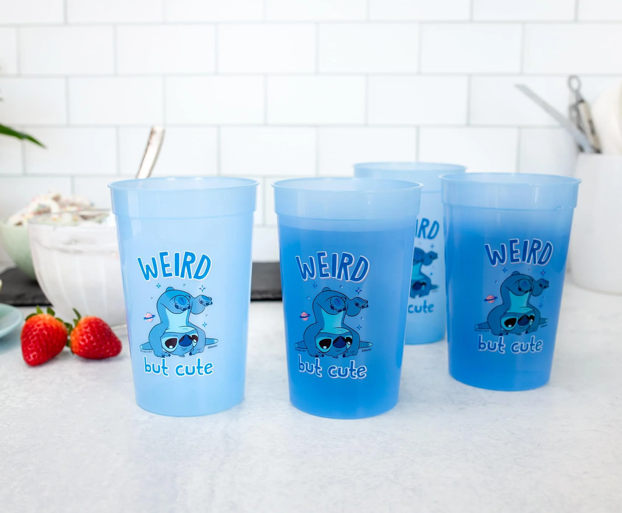 Disney Lilo & Stitch 4-Piece Color-Change Plastic Cup Set | Each Holds 15 Ounces - Image 6