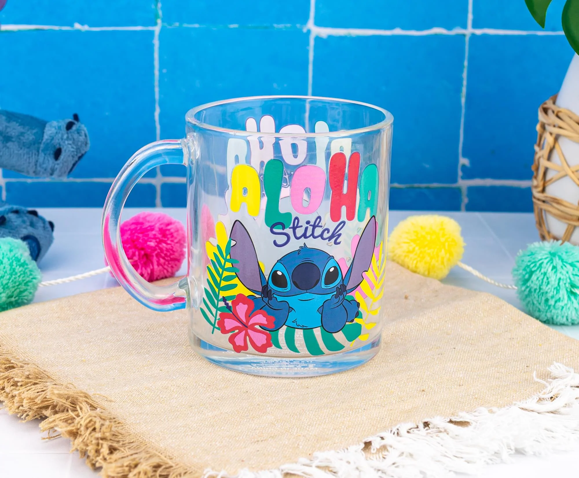 Disney Lilo & Stitch "Aloha" 18-Ounce Glass Coffee Mug - Image 5