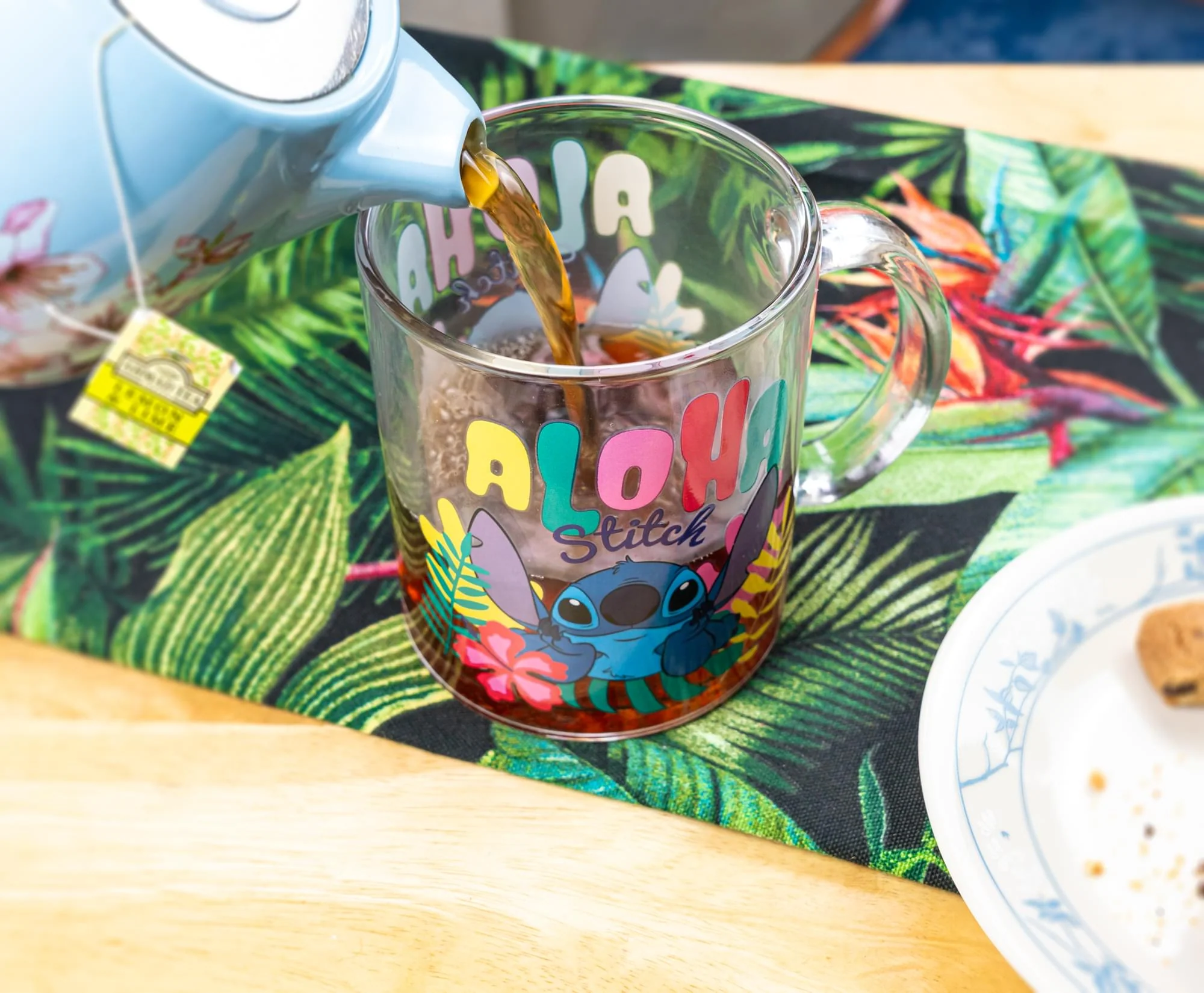 Disney Lilo & Stitch "Aloha" 18-Ounce Glass Coffee Mug - Image 7