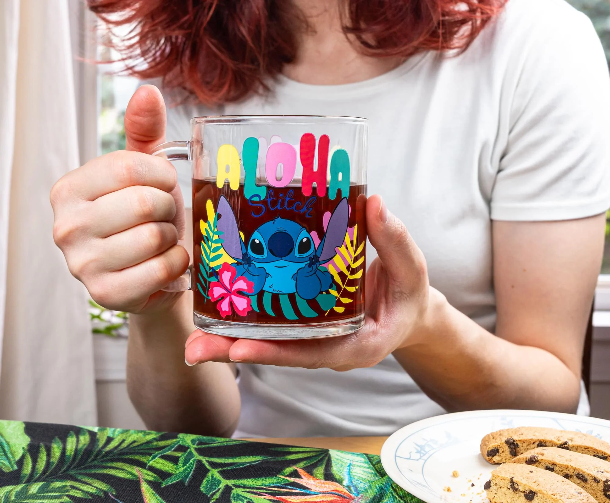 Disney Lilo & Stitch "Aloha" 18-Ounce Glass Coffee Mug - Image 8