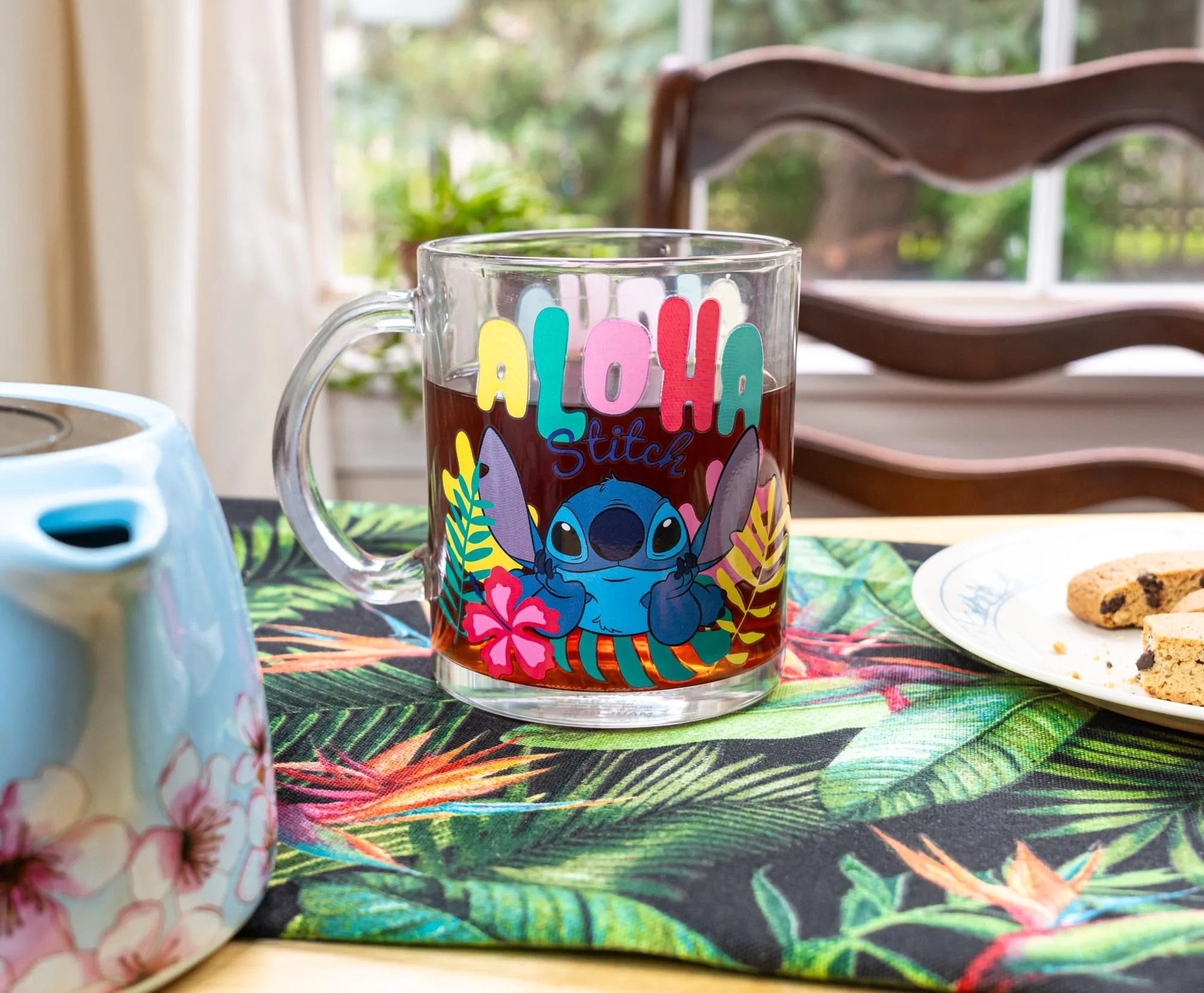 Disney Lilo & Stitch "Aloha" 18-Ounce Glass Coffee Mug - Image 9