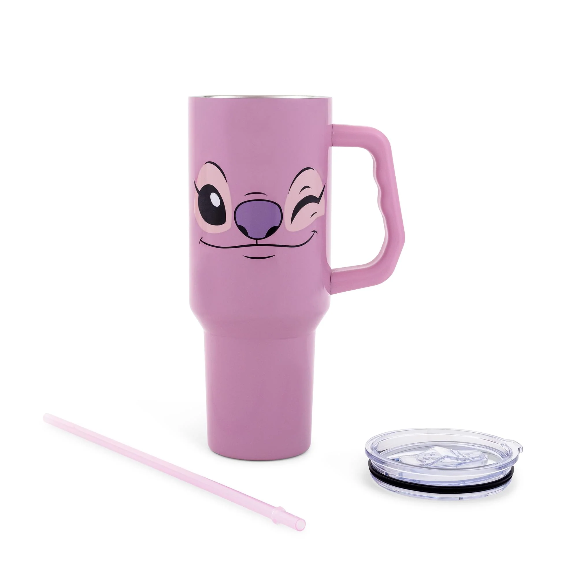 Disney Lilo & Stitch Angel Stainless Steel Tumbler With Handle | Holds 40 Ounces - Image 2