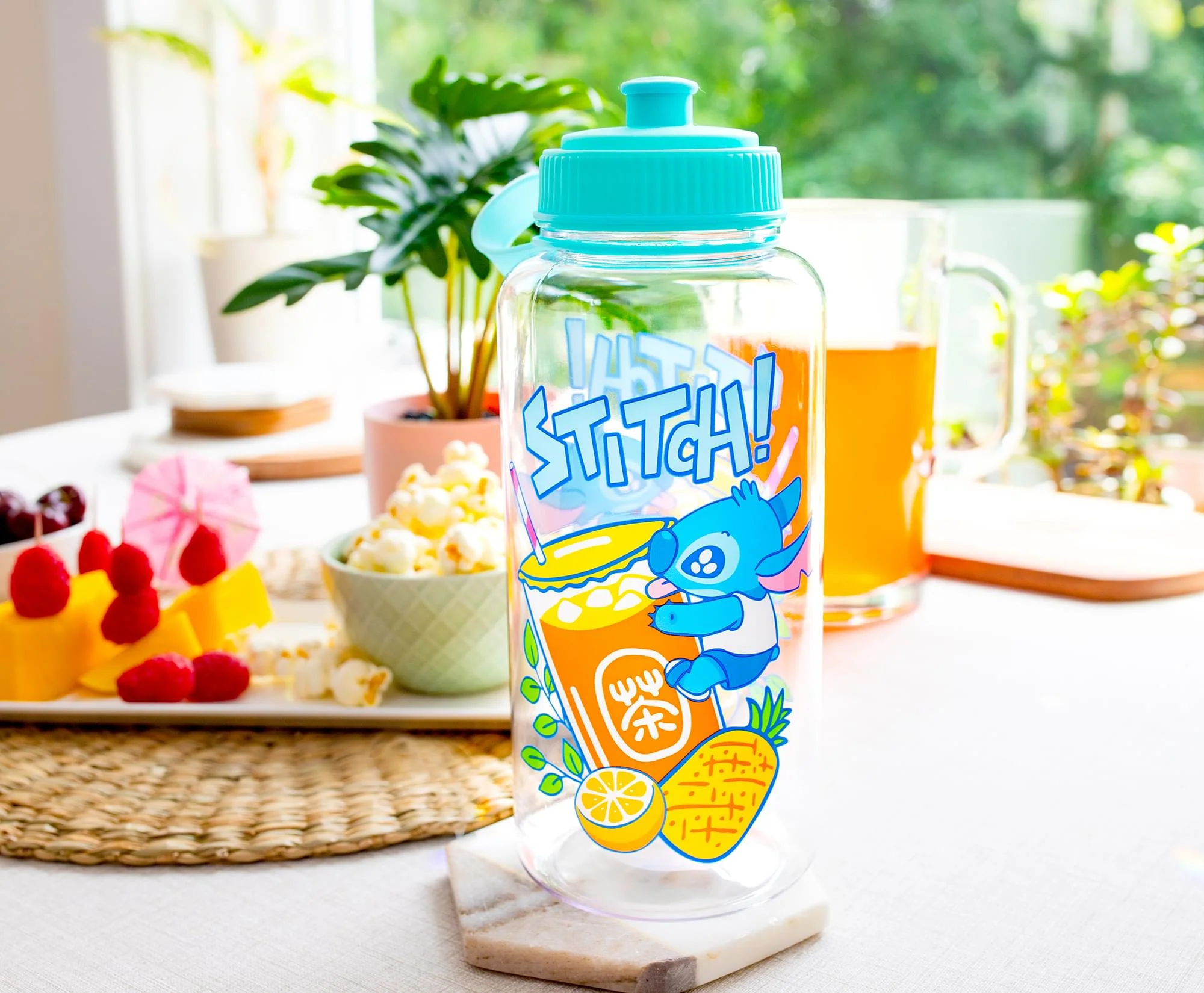 Disney Lilo & Stitch Bubble Tea Water Bottle With Sports Cap | Holds 34 Ounces - Image 3