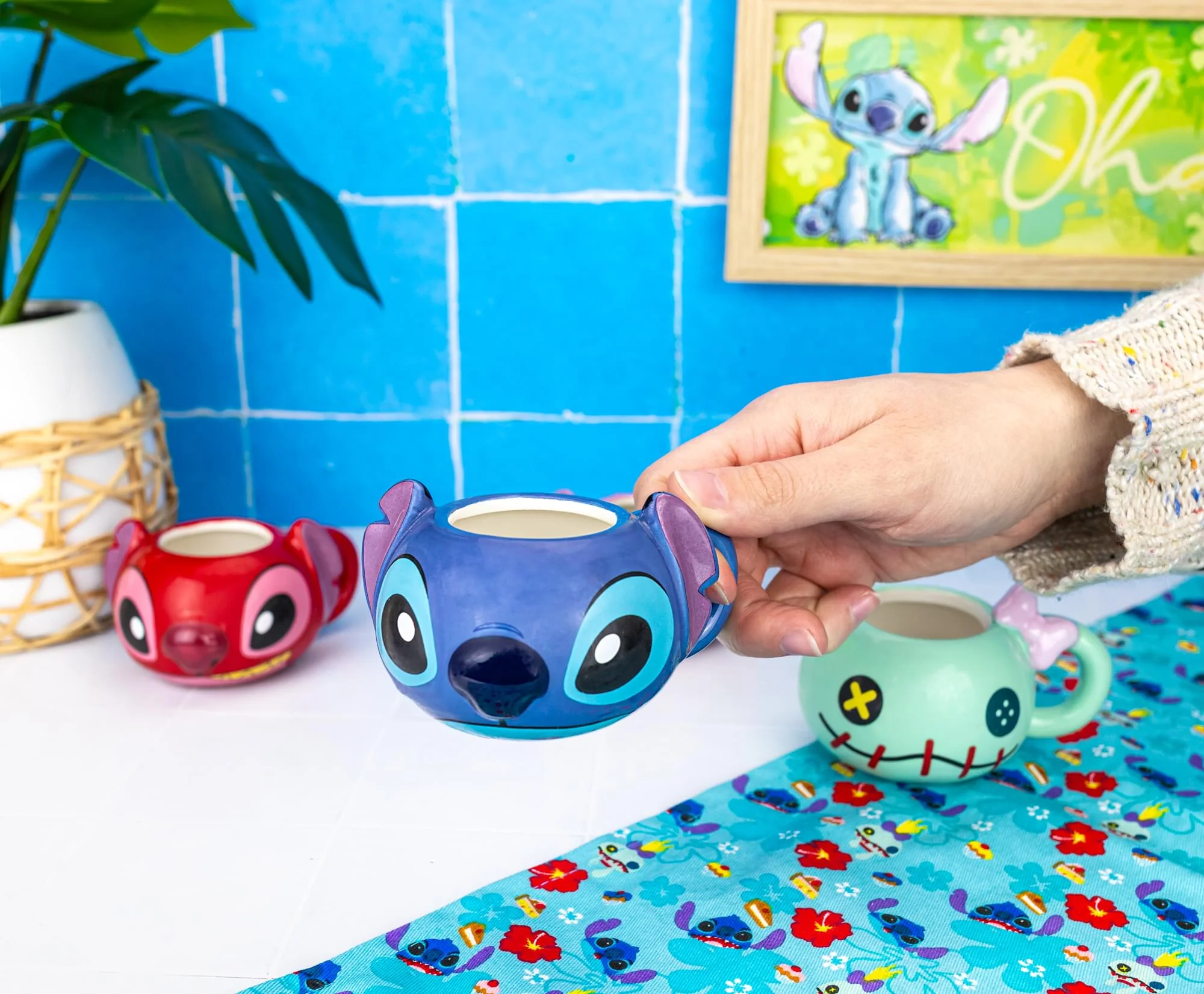 Disney Lilo & Stitch Characters 2-Ounce Sculpted Ceramic Mini Mugs | Set of 4 - Image 6