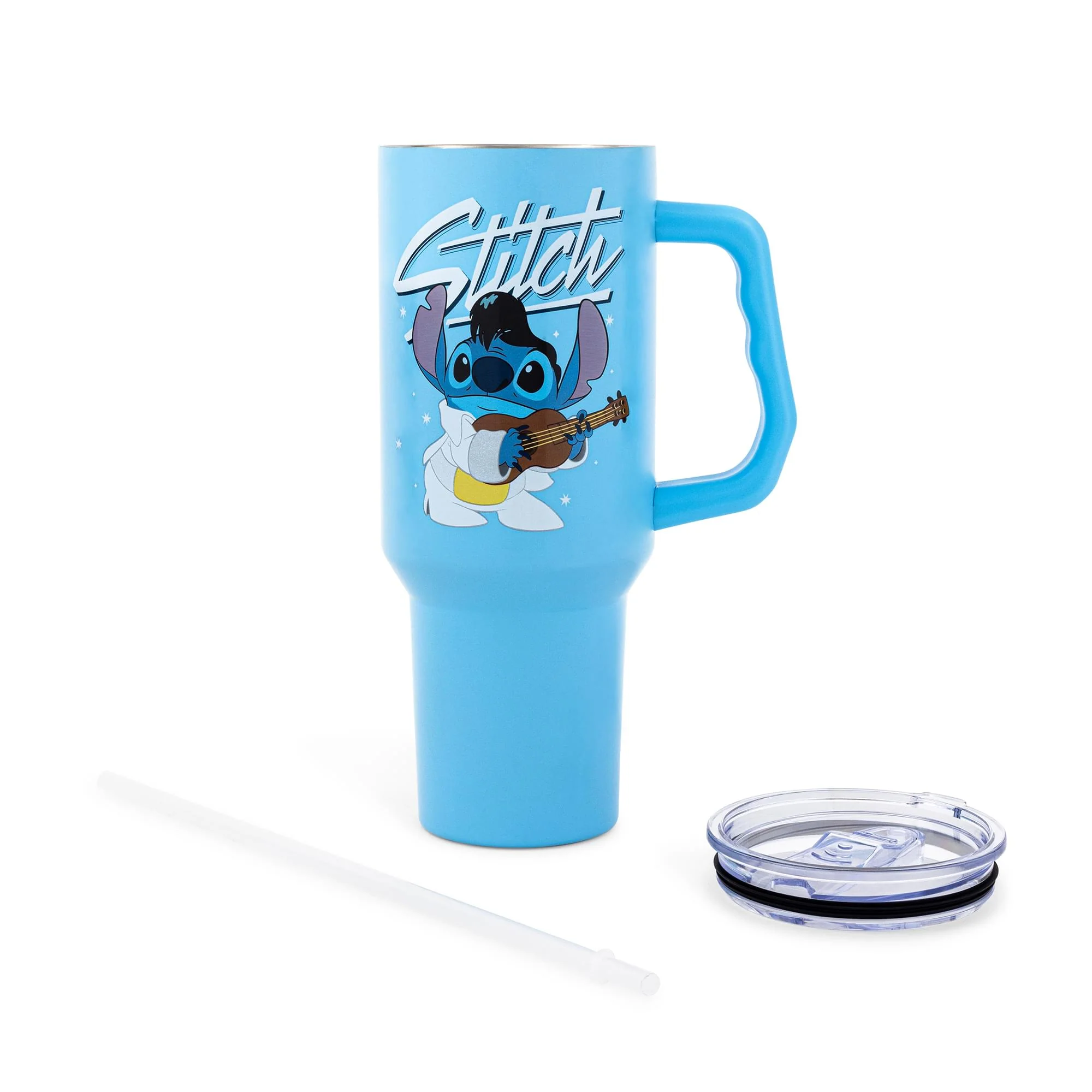 Disney Lilo & Stitch Elvis Stainless Steel Tumbler With Handle | Holds 40 Ounces - Image 2