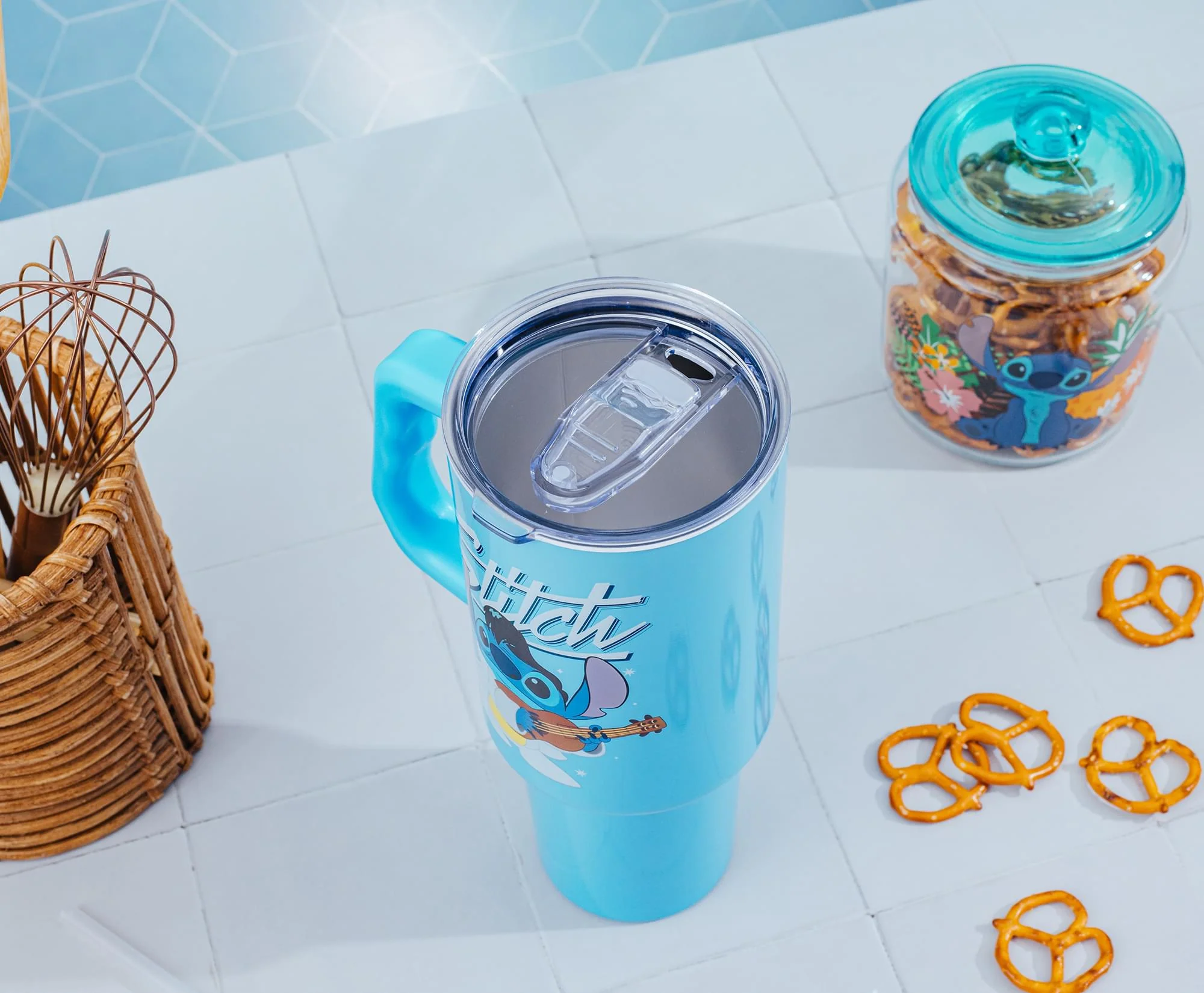 Disney Lilo & Stitch Elvis Stainless Steel Tumbler With Handle | Holds 40 Ounces - Image 5