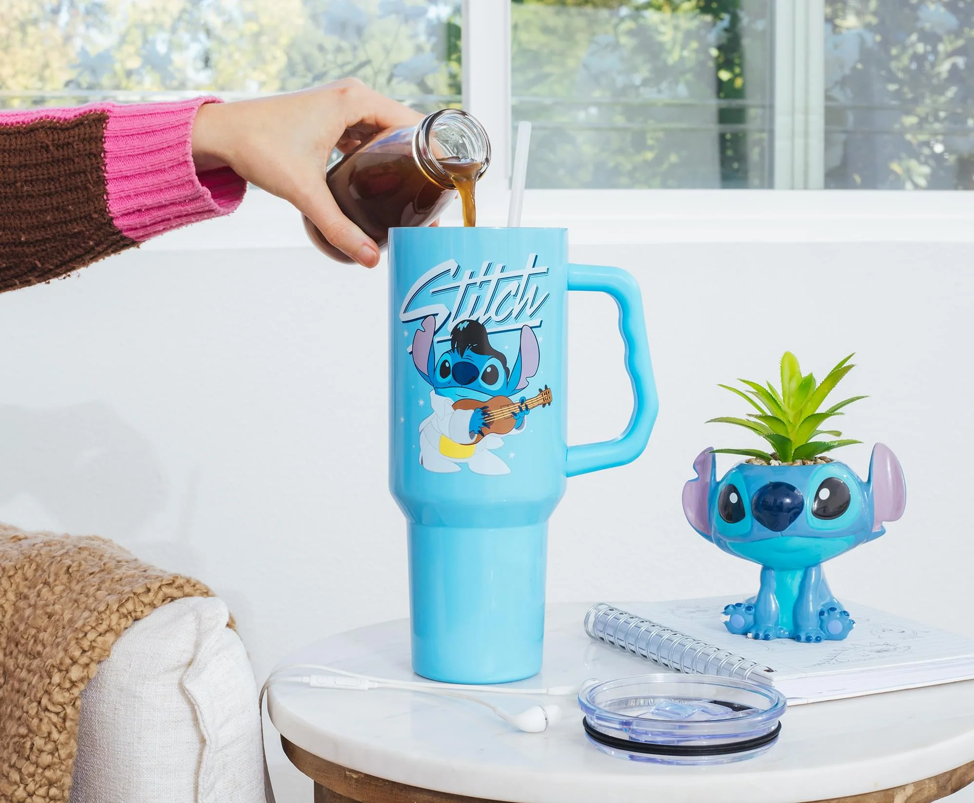 Disney Lilo & Stitch Elvis Stainless Steel Tumbler With Handle | Holds 40 Ounces - Image 6