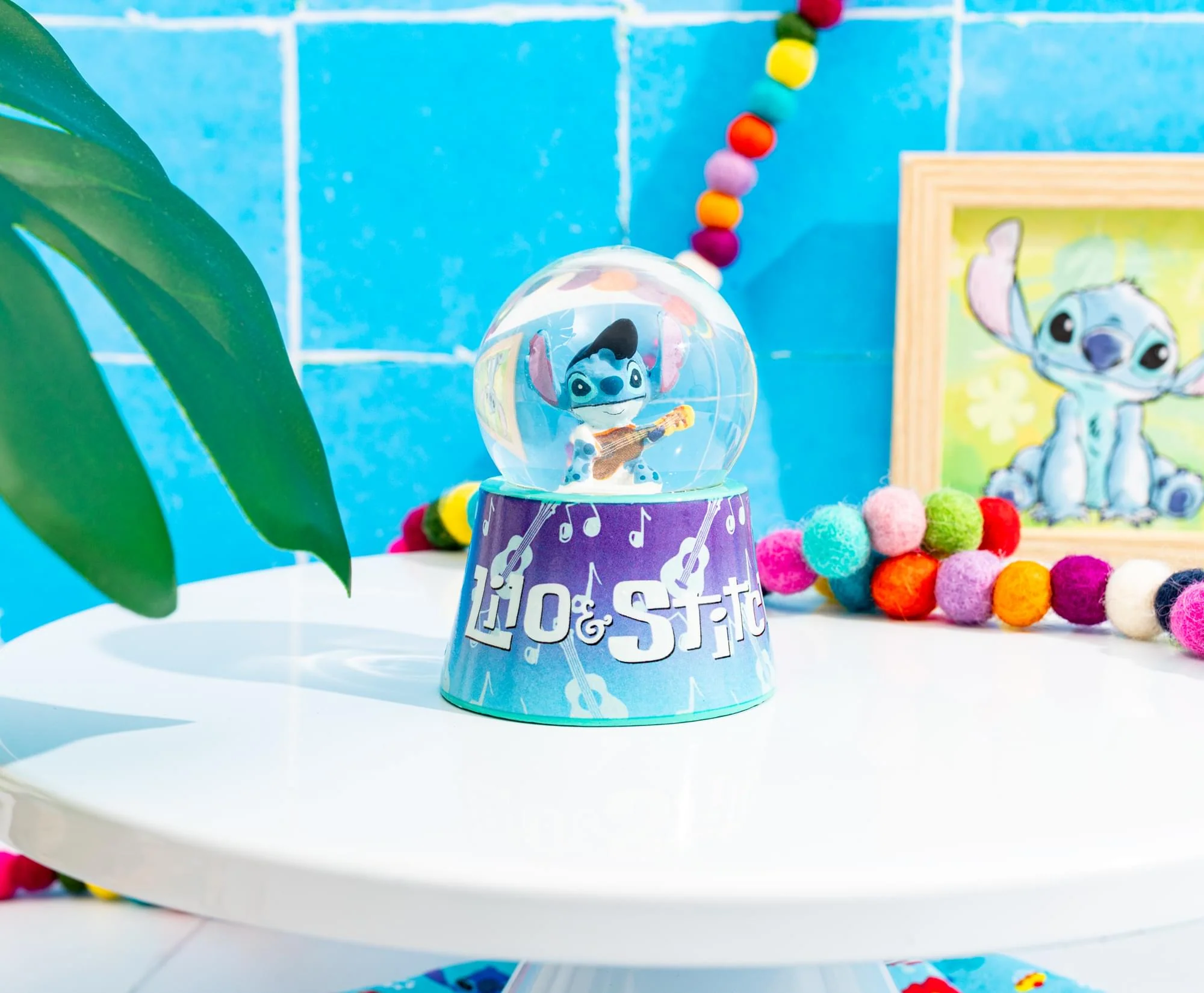 Disney Lilo & Stitch Elvis Stitch 3-Inch Mini Light-Up Snow Globe - Image 5