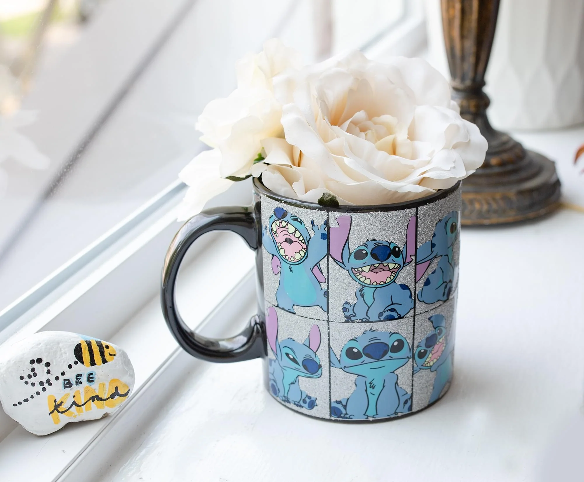 Disney Lilo & Stitch Glitter Collage Ceramic Mug | Holds 20 Ounces - Image 6