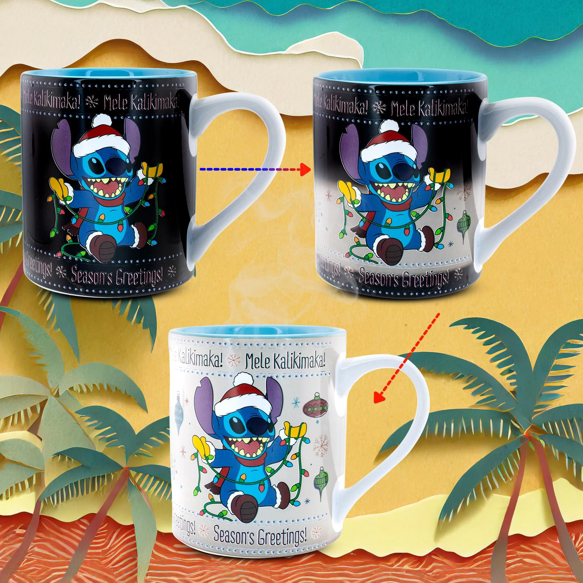 Disney Lilo & Stitch Holiday Sweater Heat-Reveal Ceramic Mug | Holds 14 Ounces - Image 3