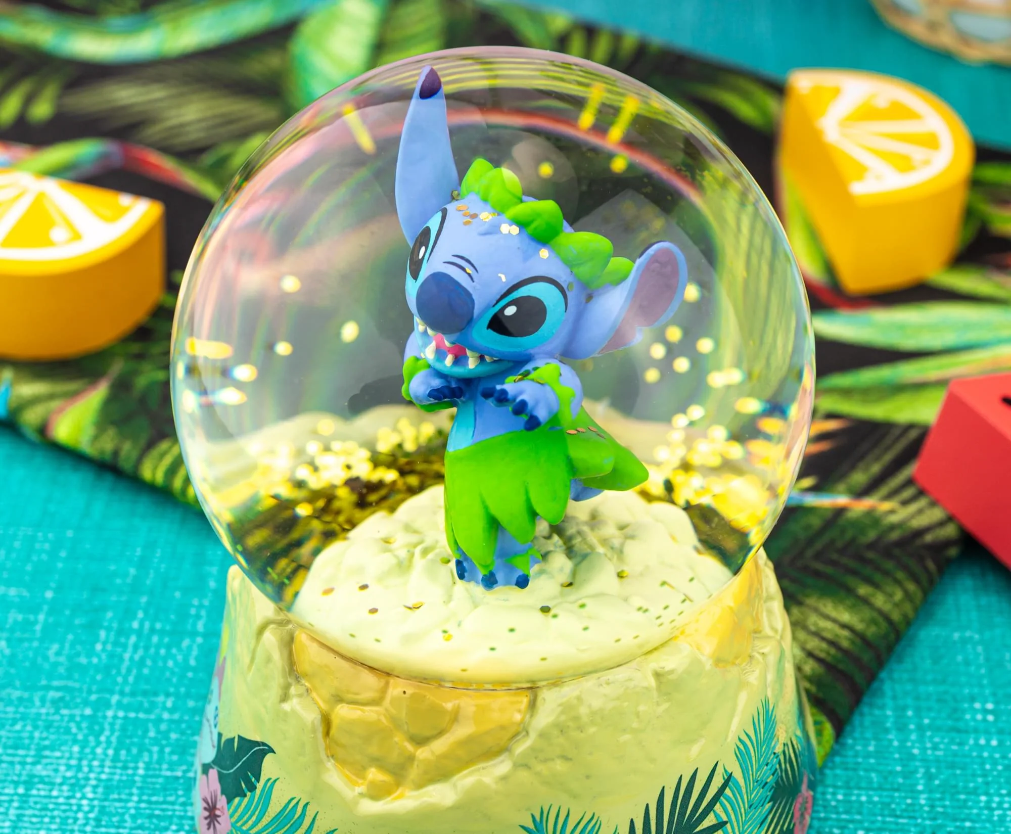 Disney Lilo & Stitch Hula Dancing Snow Globe | 6 Inches Tall - Image 7