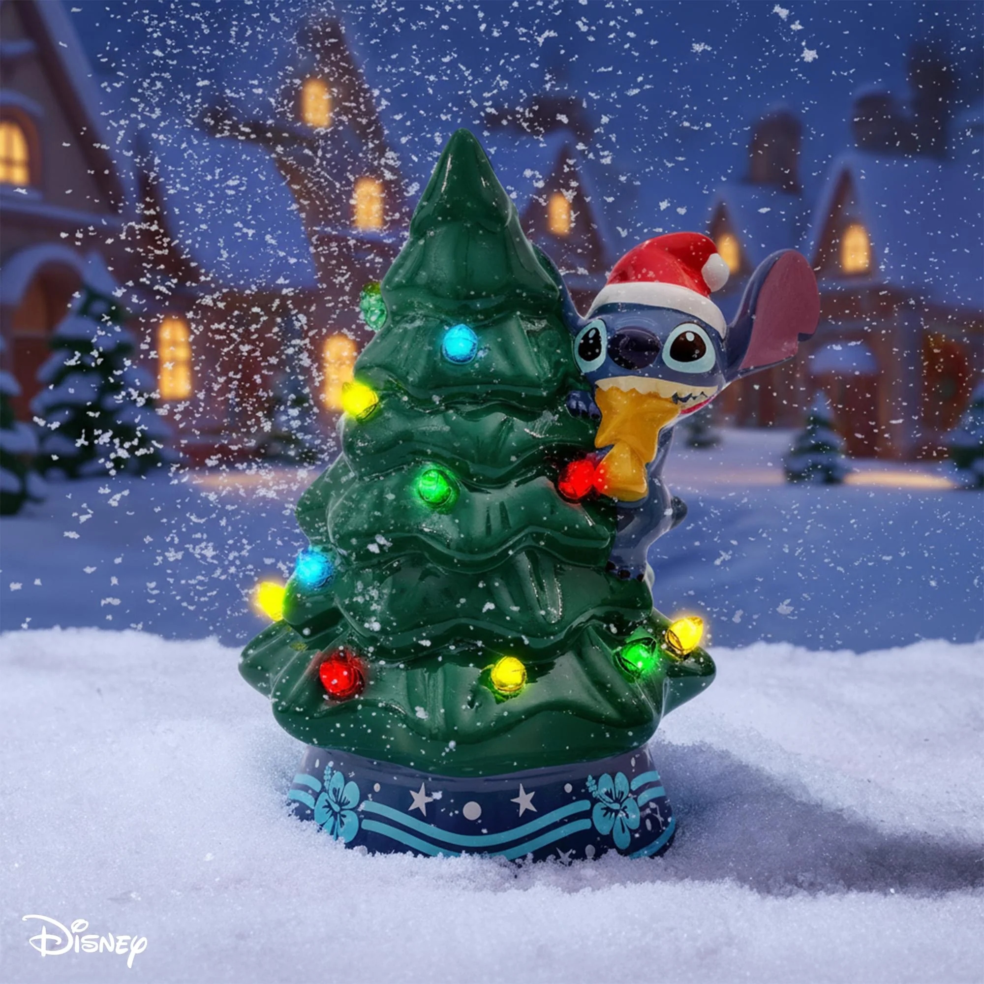 Disney Lilo & Stitch Light-Up Ceramic Christmas Tree | 6 Inches Tall - Image 5