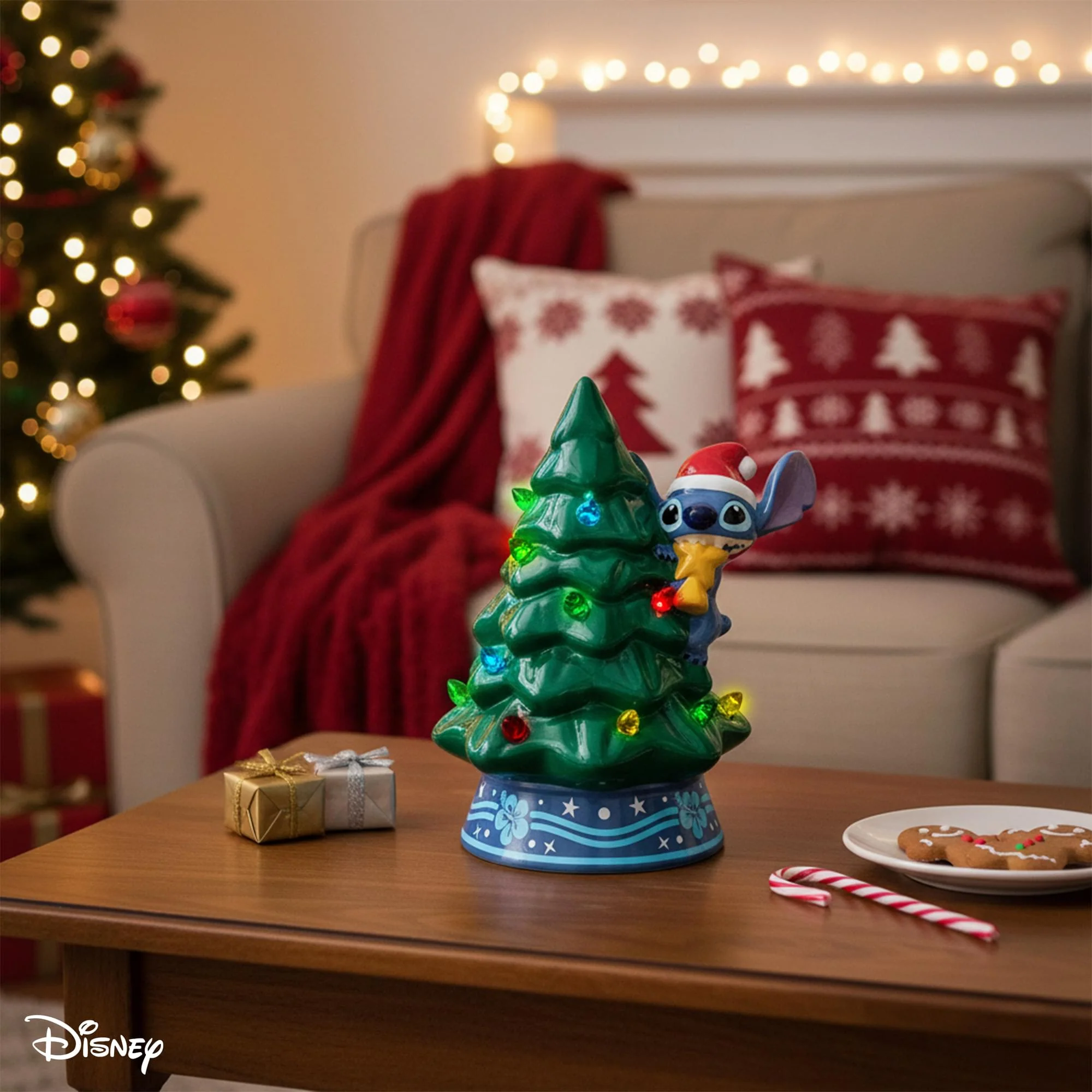 Disney Lilo & Stitch Light-Up Ceramic Christmas Tree | 6 Inches Tall - Image 6