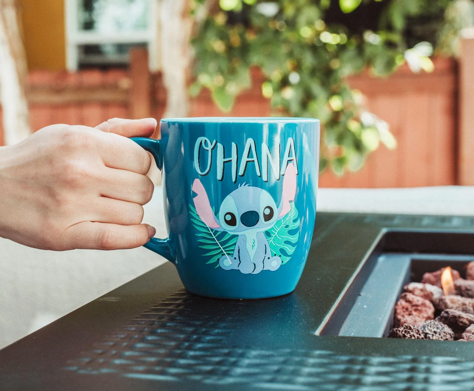 Disney Lilo & Stitch "Ohana" Hawaiian Palm Ceramic Mug | Holds 18 Ounces - Image 6