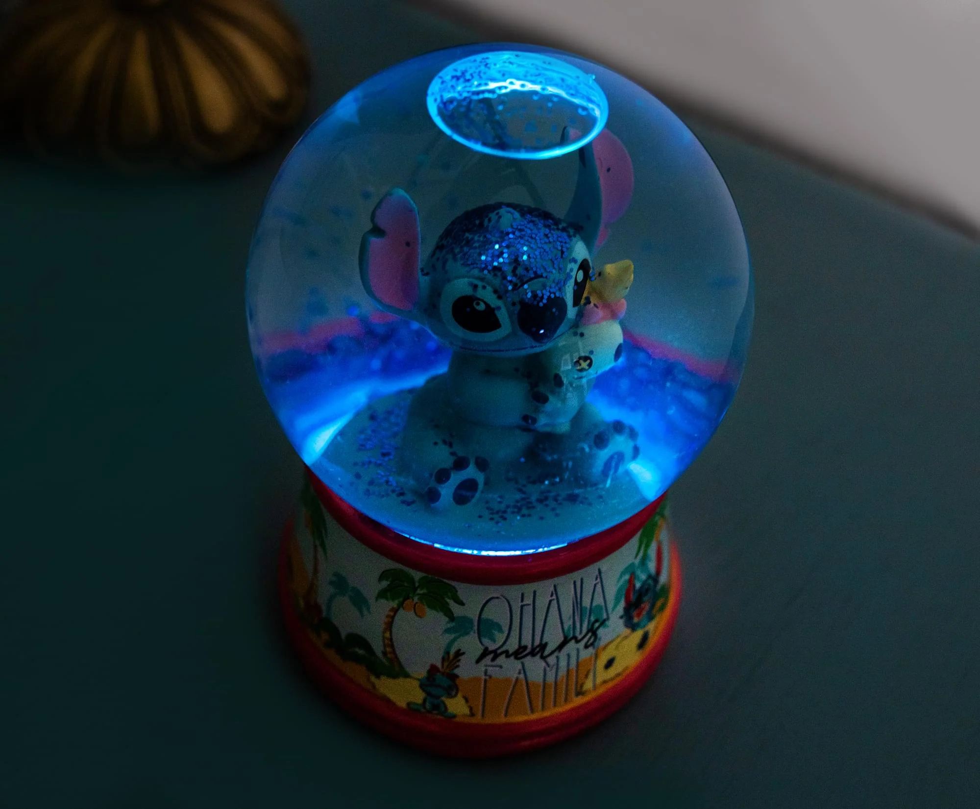 Disney Lilo & Stitch Ohana Light-Up Collectible Snow Globe | 6 Inches Tall - Image 4