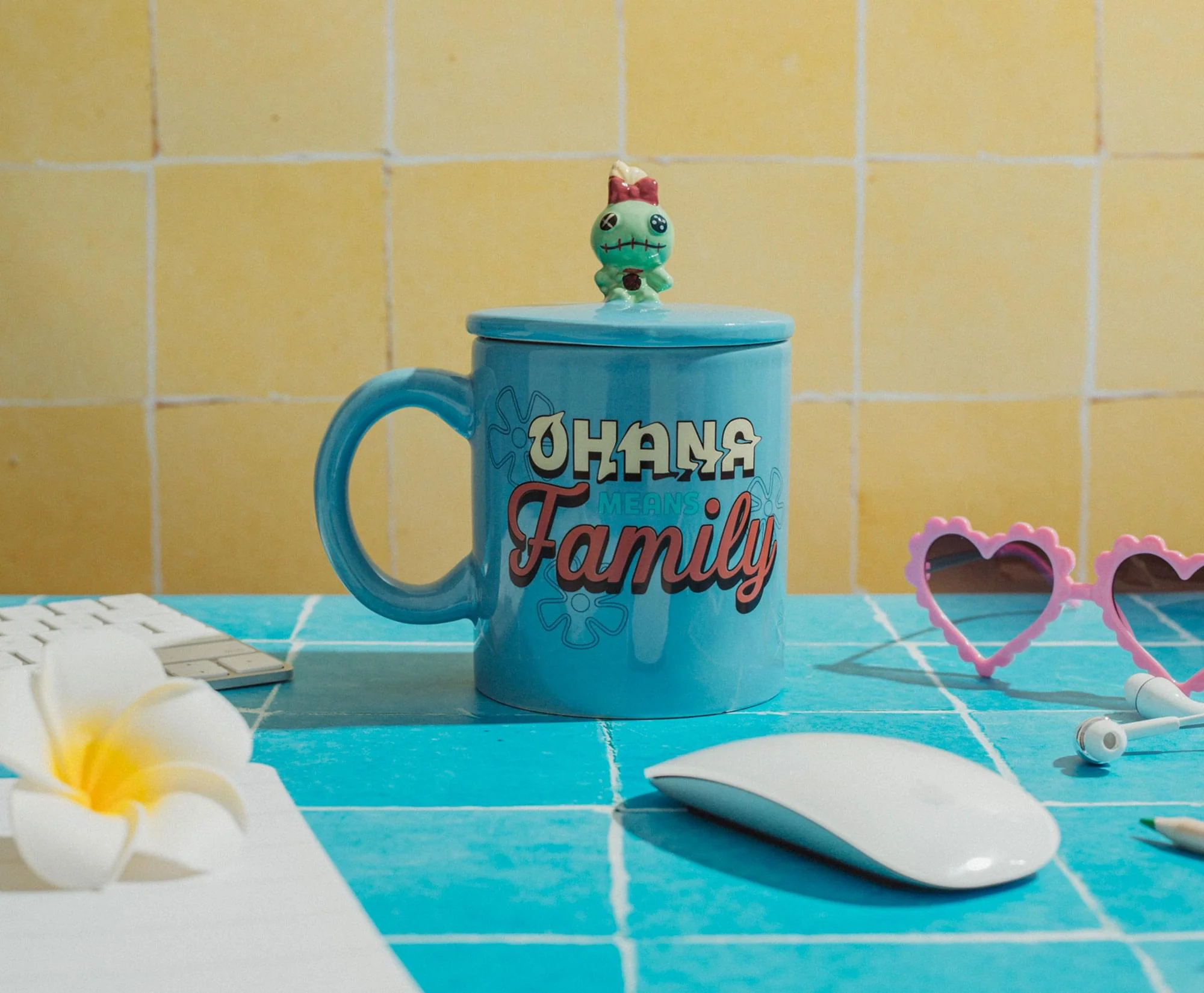 Disney Lilo & Stitch "Ohana Means Family" Ceramic Mug With Lid | Holds 18 Ounces - Image 5