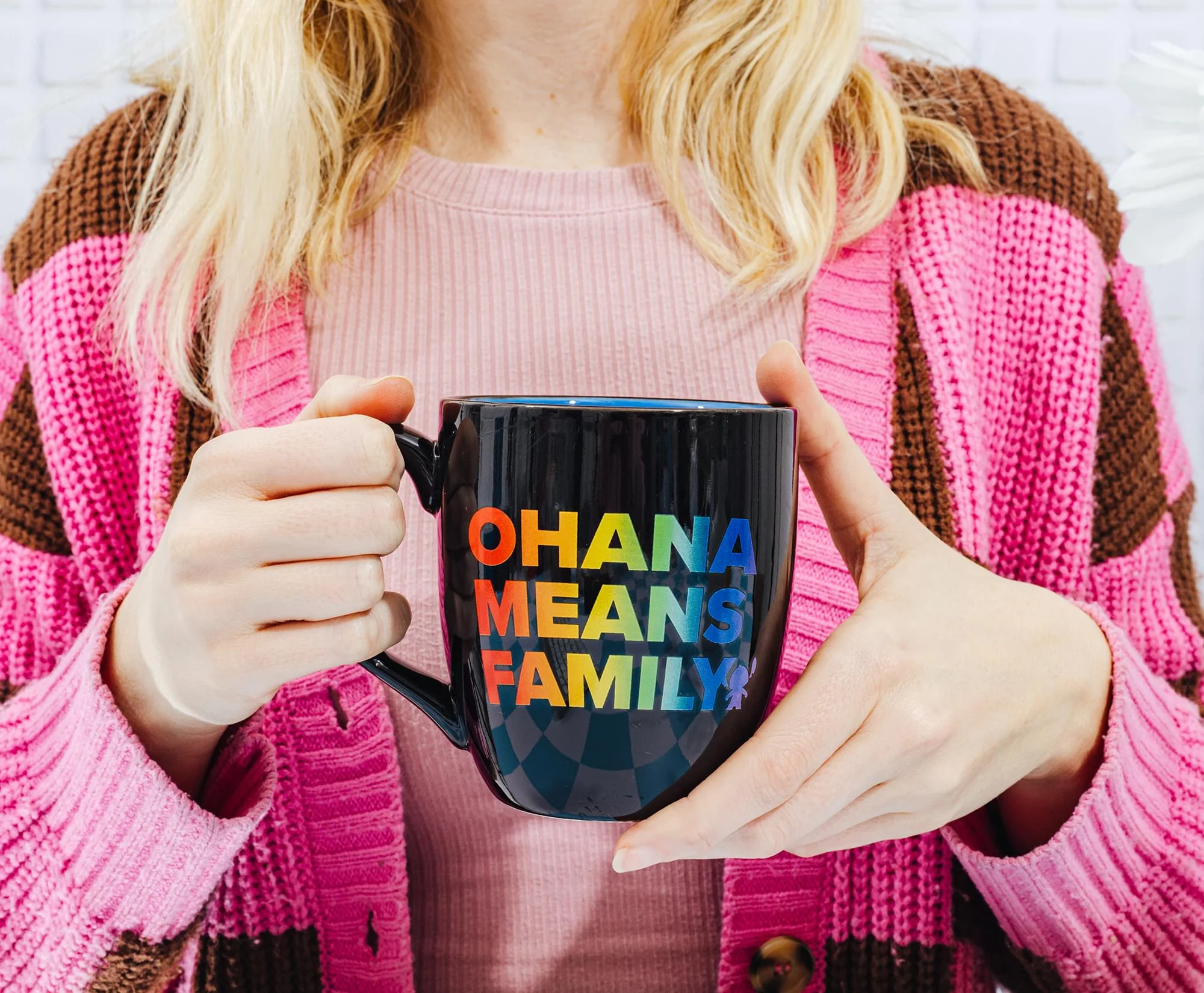 Disney Lilo & Stitch "Ohana Means Family" Rainbow Ceramic Mug and Box Sign Set - Image 8