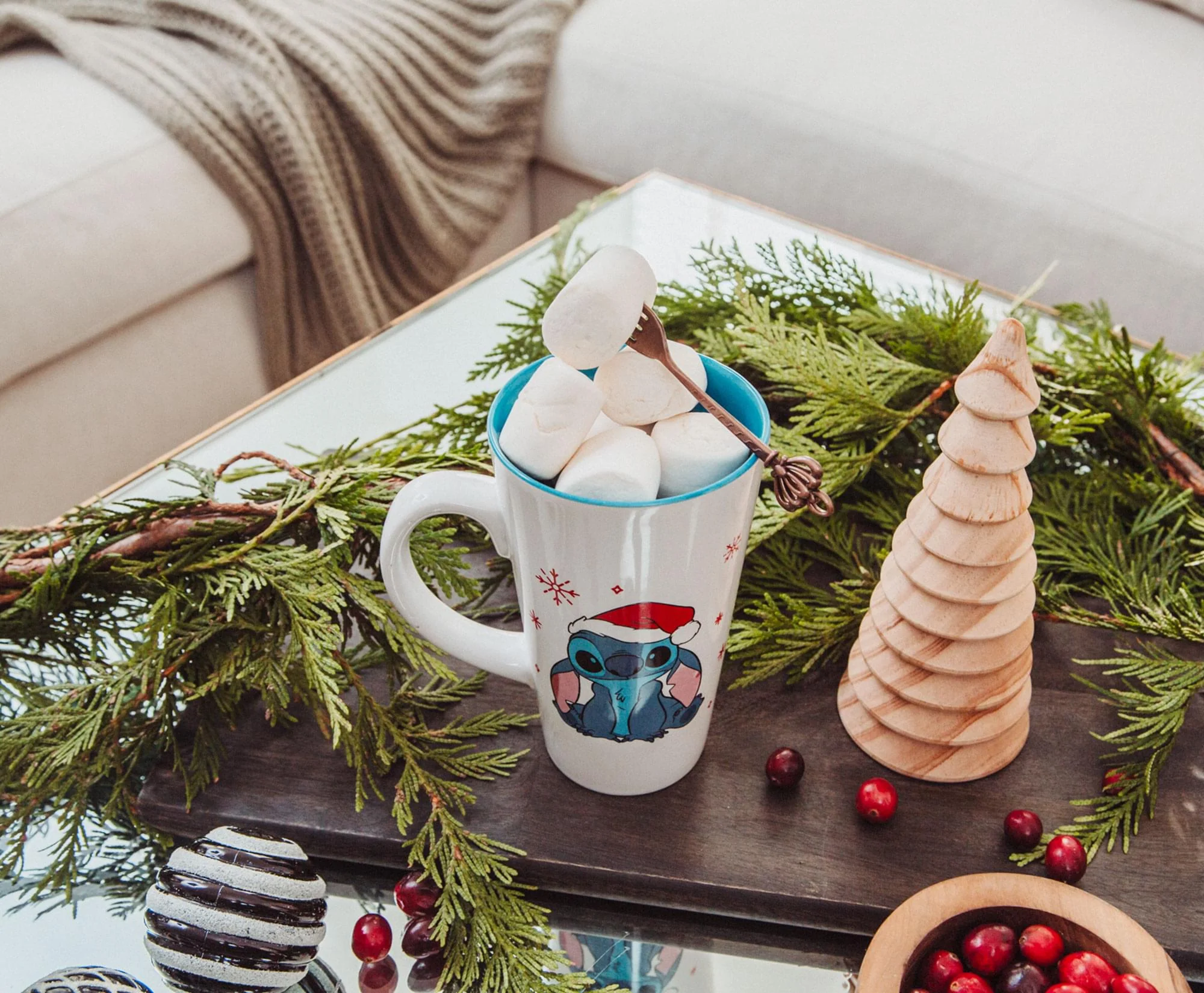 Disney Lilo & Stitch Santa Hat Ceramic Latte Mug | Holds 16 Ounces - Image 3