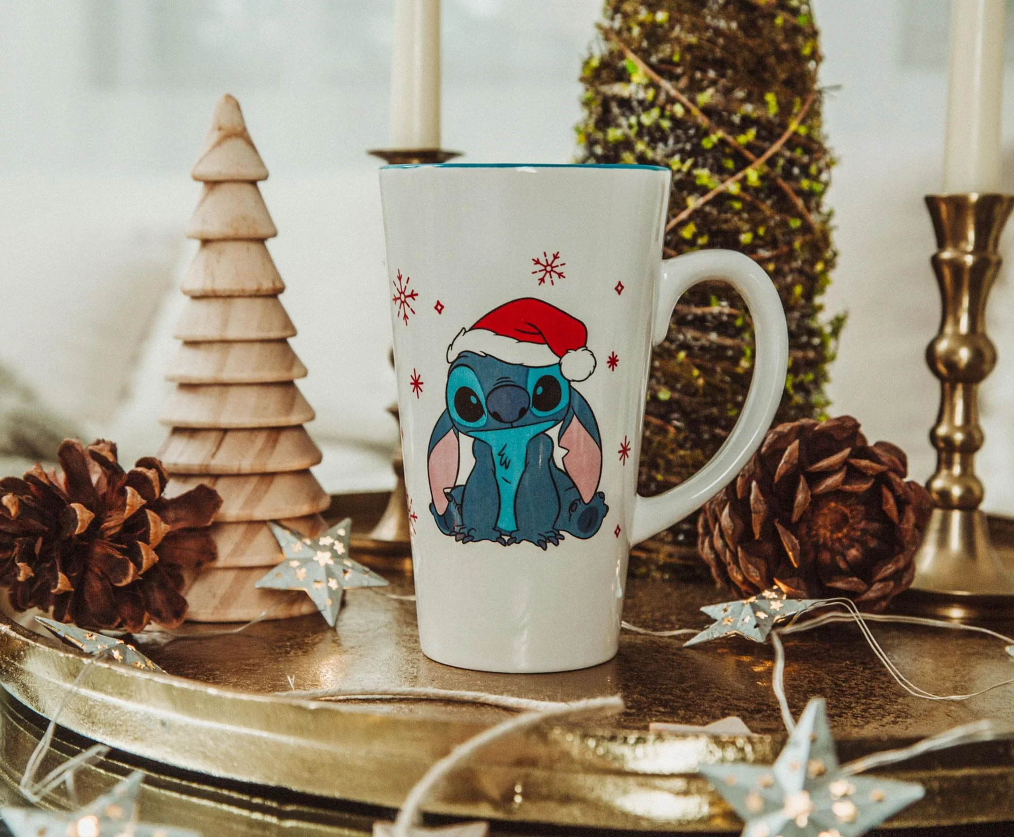 Disney Lilo & Stitch Santa Hat Ceramic Latte Mug | Holds 16 Ounces - Image 6