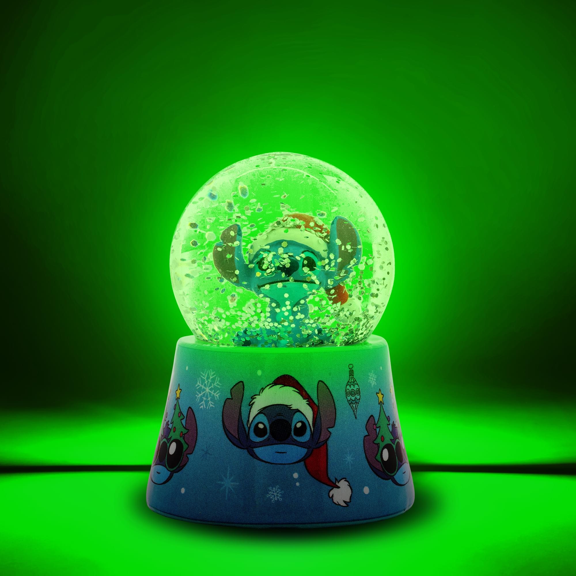 Disney Lilo & Stitch Santa Stitch 3-Inch Mini Light-Up Snow Globe - Image 2