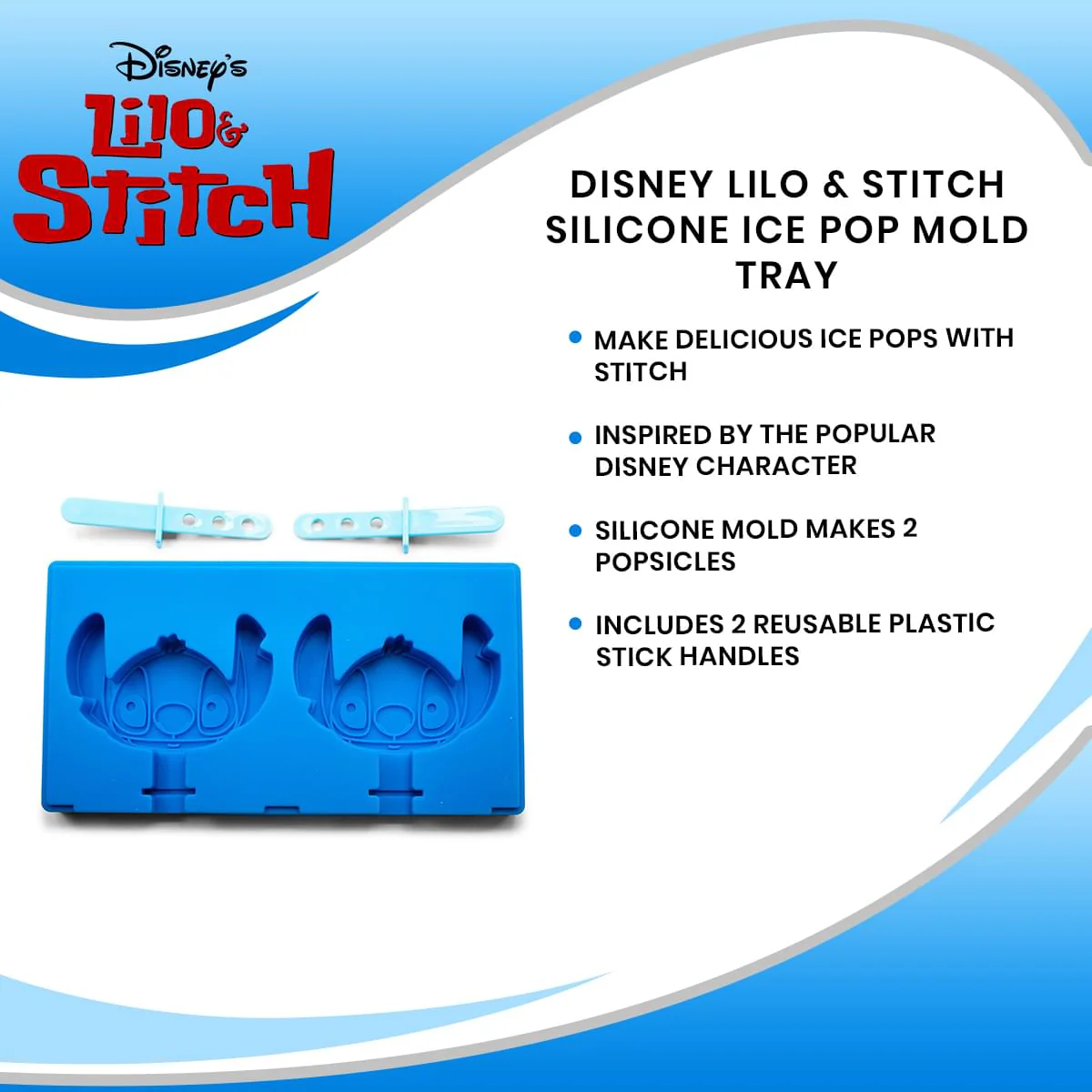 Disney Lilo & Stitch Silicone Ice Pop Mold Tray - Image 7