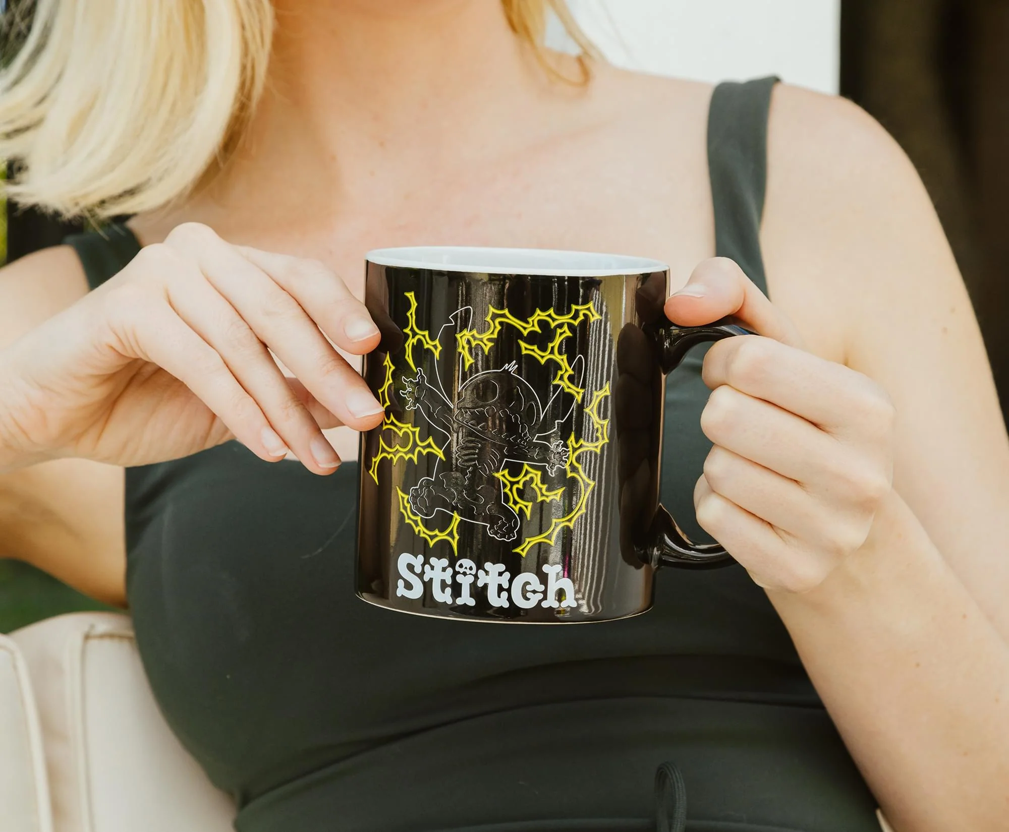 Disney Lilo & Stitch Skeleton Glow-In-The-Dark Ceramic Mug | Holds 20 Ounces - Image 5