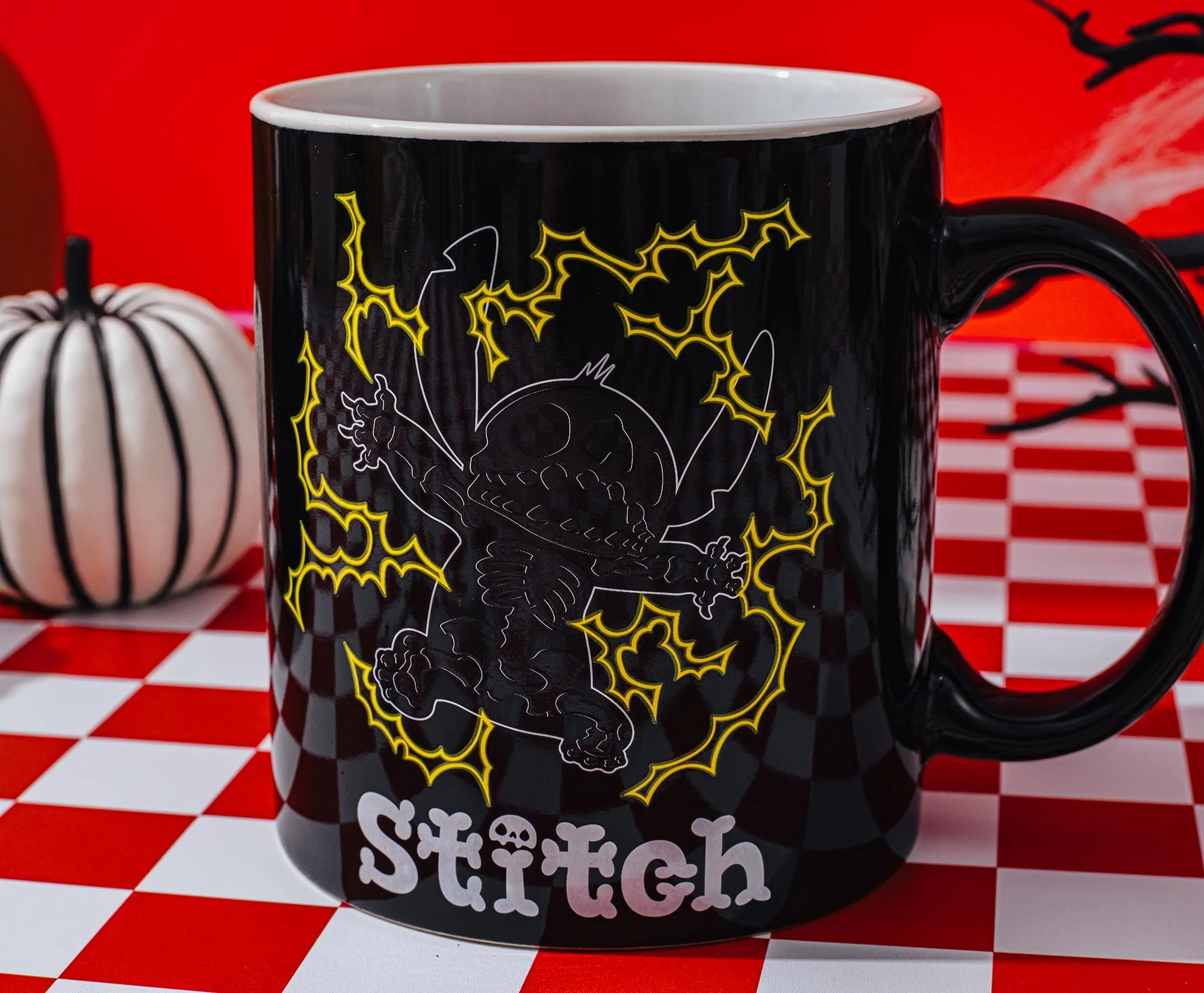 Disney Lilo & Stitch Skeleton Glow-In-The-Dark Ceramic Mug | Holds 20 Ounces - Image 7