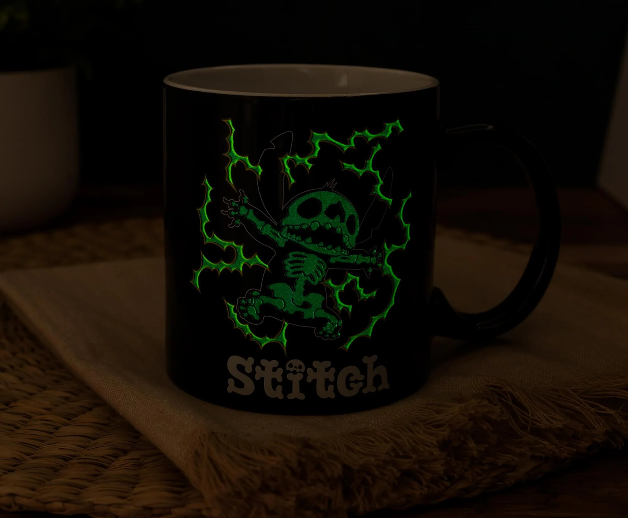 Disney Lilo & Stitch Skeleton Glow-In-The-Dark Ceramic Mug | Holds 20 Ounces - Image 9