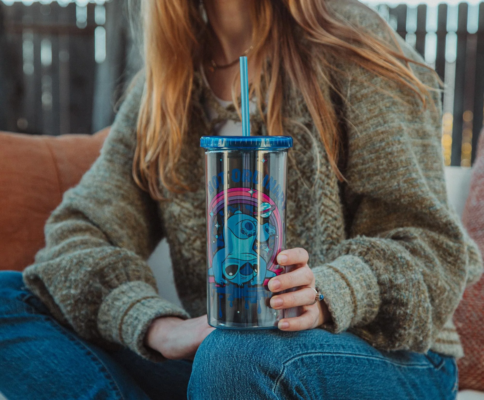 Disney Lilo & Stitch "So Not Ordinary" 20-Ounce Carnival Cup With Lid and Straw - Image 4