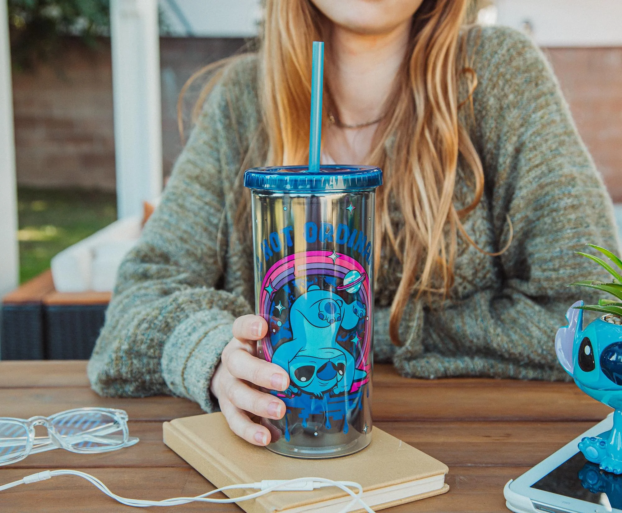 Disney Lilo & Stitch "So Not Ordinary" 20-Ounce Carnival Cup With Lid and Straw - Image 6