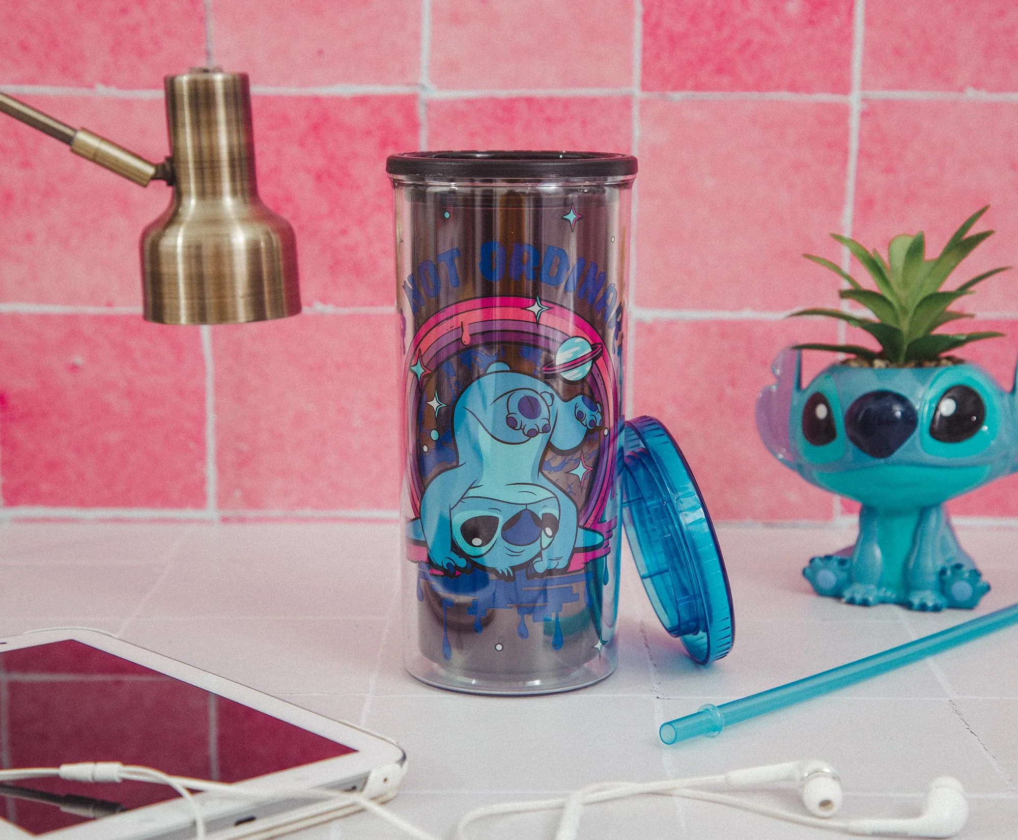 Disney Lilo & Stitch "So Not Ordinary" 20-Ounce Carnival Cup With Lid and Straw - Image 8