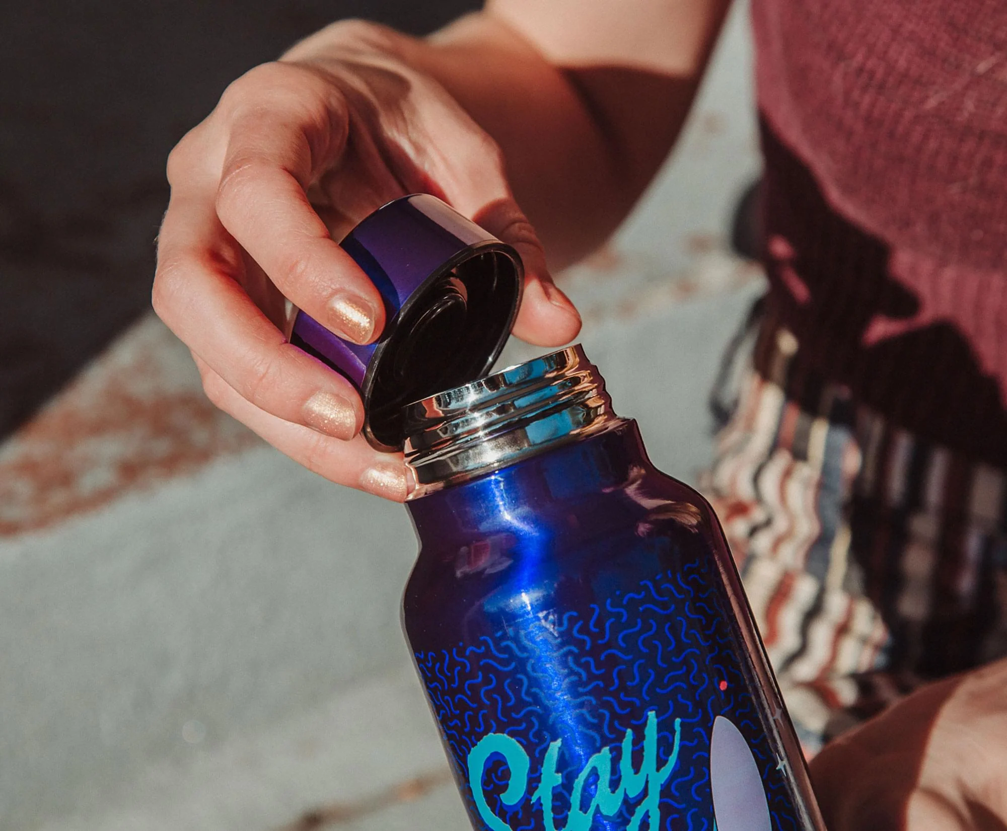 Disney Lilo & Stitch "Stay Weird" Stainless Steel Water Bottle | 27 Ounces - Image 5