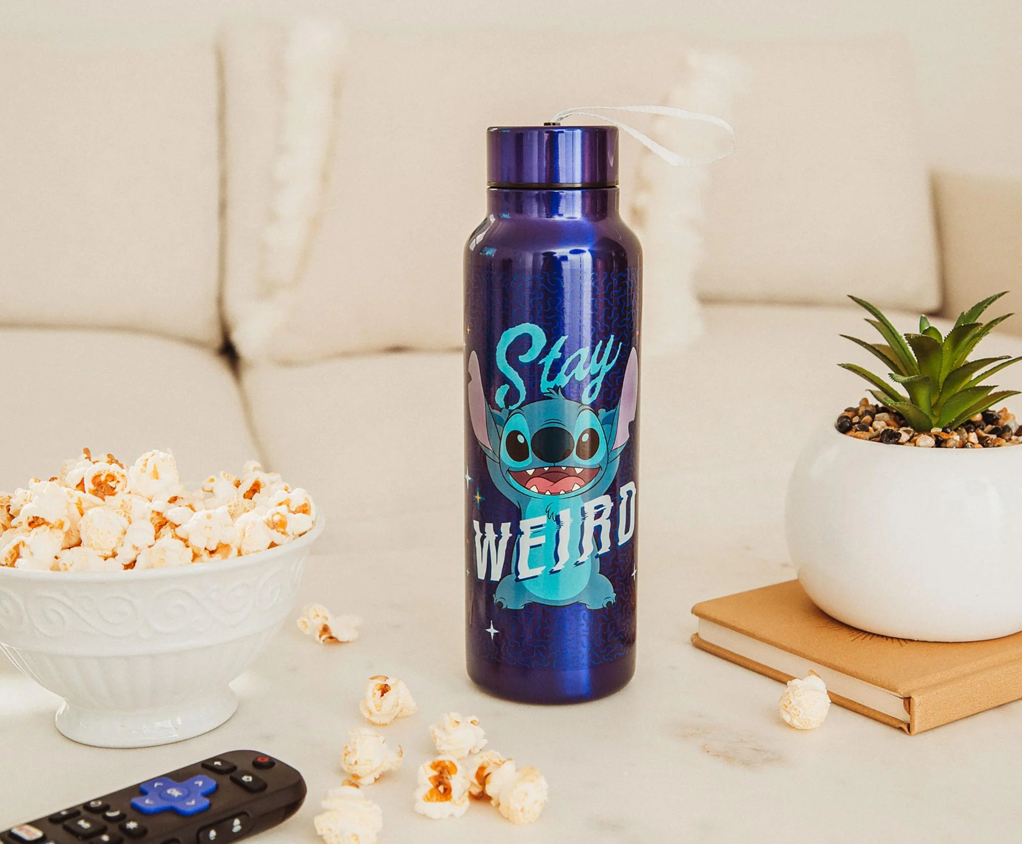 Disney Lilo & Stitch "Stay Weird" Stainless Steel Water Bottle | 27 Ounces - Image 6
