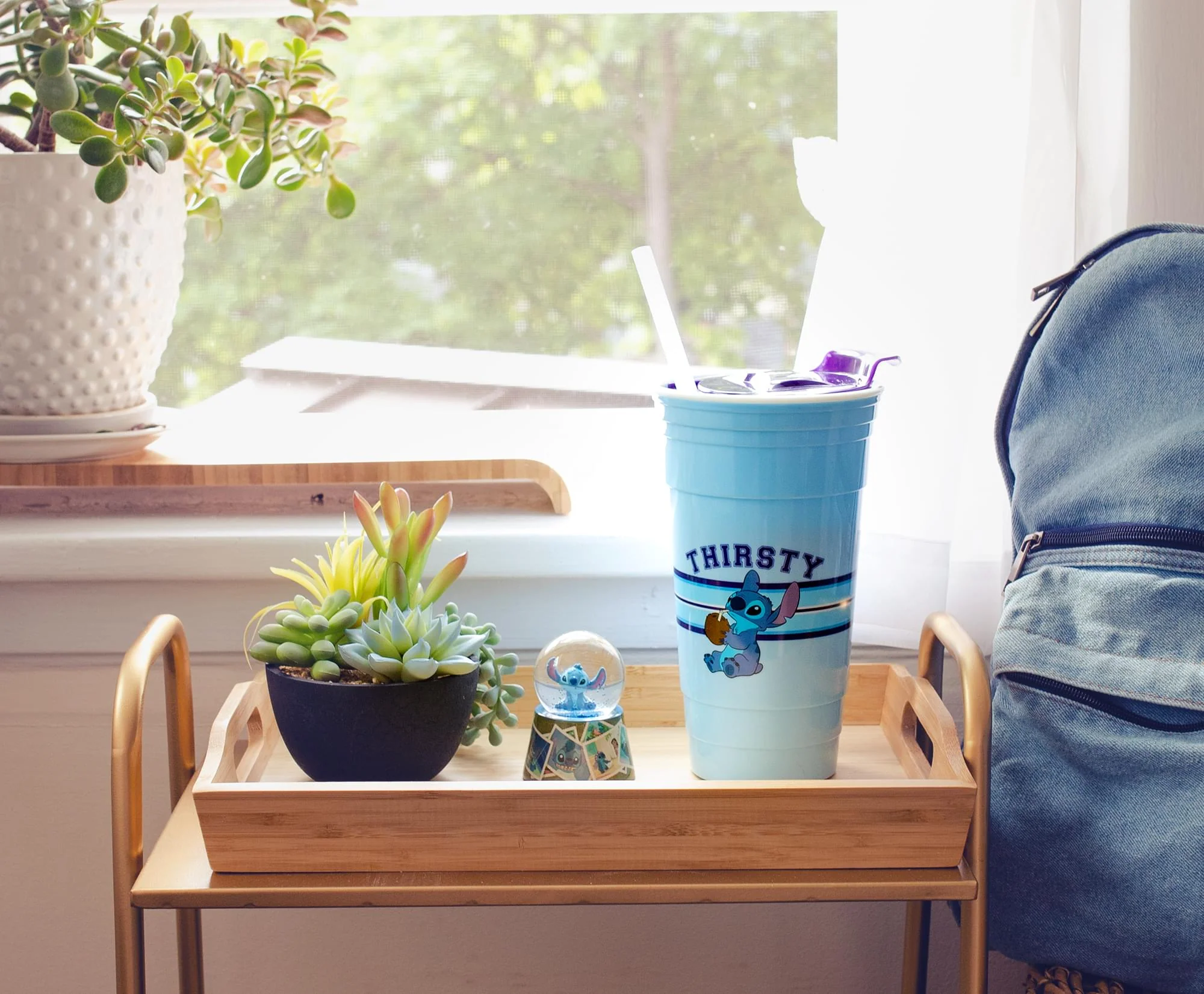 Disney Lilo & Stitch "Thirsty" Tumbler With Lid and Straw | Holds 32 Ounces - Image 8