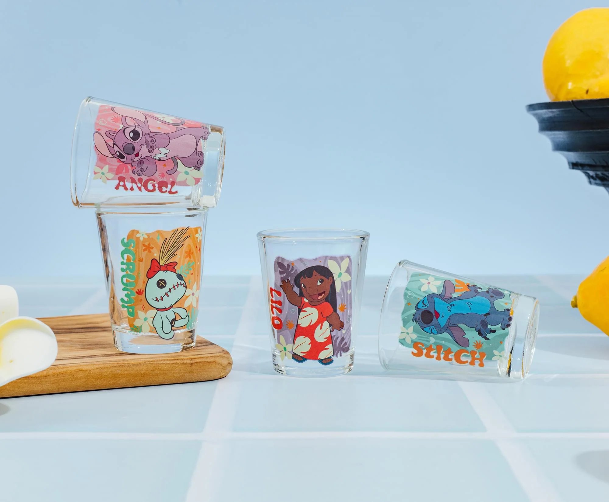 Disney Lilo & Stitch Tropical Characters 2-Ounce Mini Shot Glasses | Set of 4 - Image 8