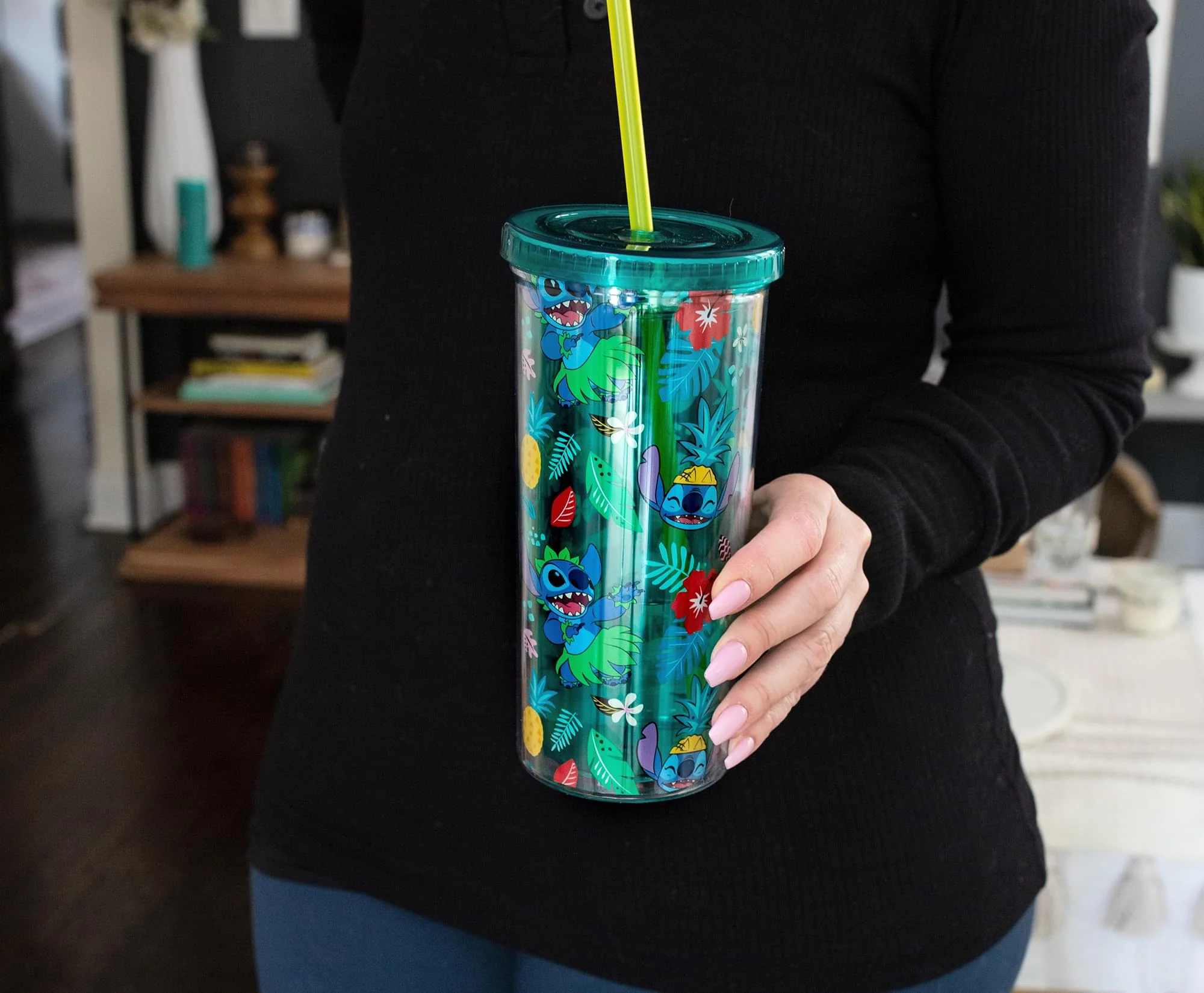 Disney Lilo & Stitch Tropical Summer Icons Carnival Cup with Lid and Straw - Image 3