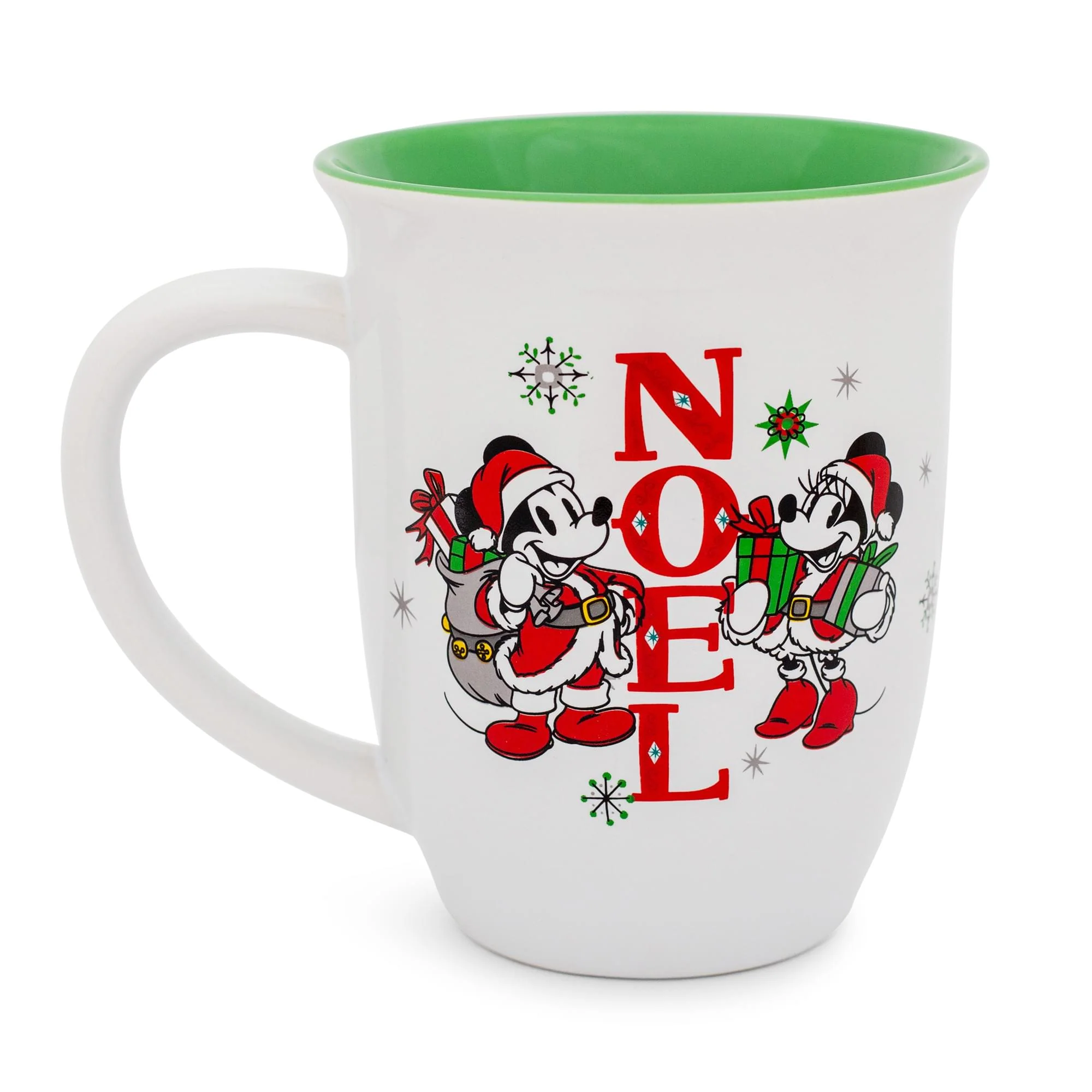 Disney Mickey and Minnie Mouse "Noel" Wide Rim Latte Mug | Holds 16 Ounces - Image 2